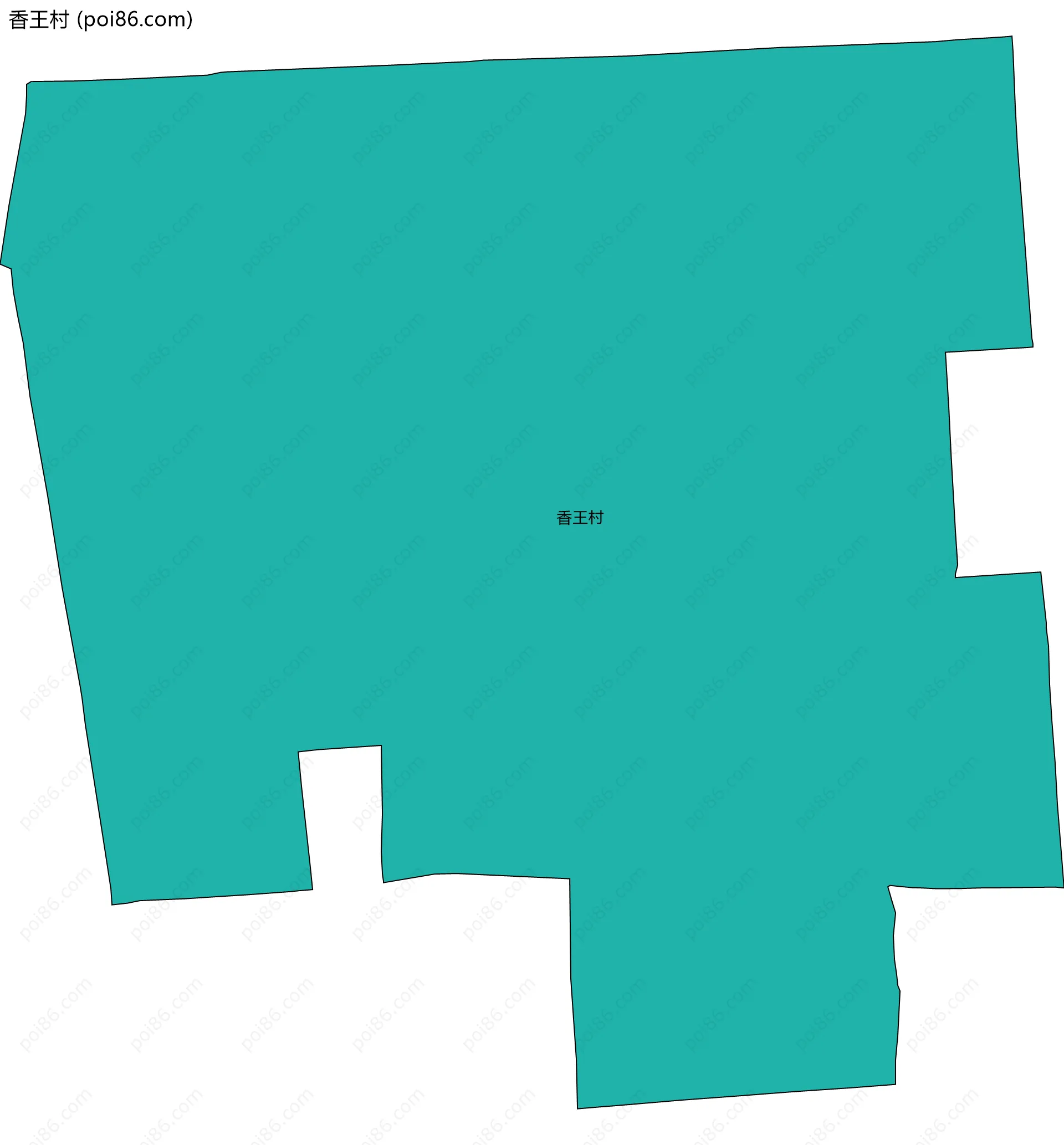 香王村边界地图