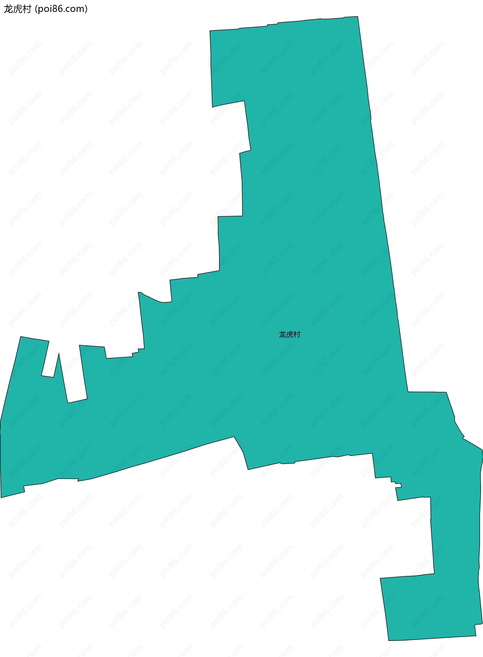 龙虎村边界地图