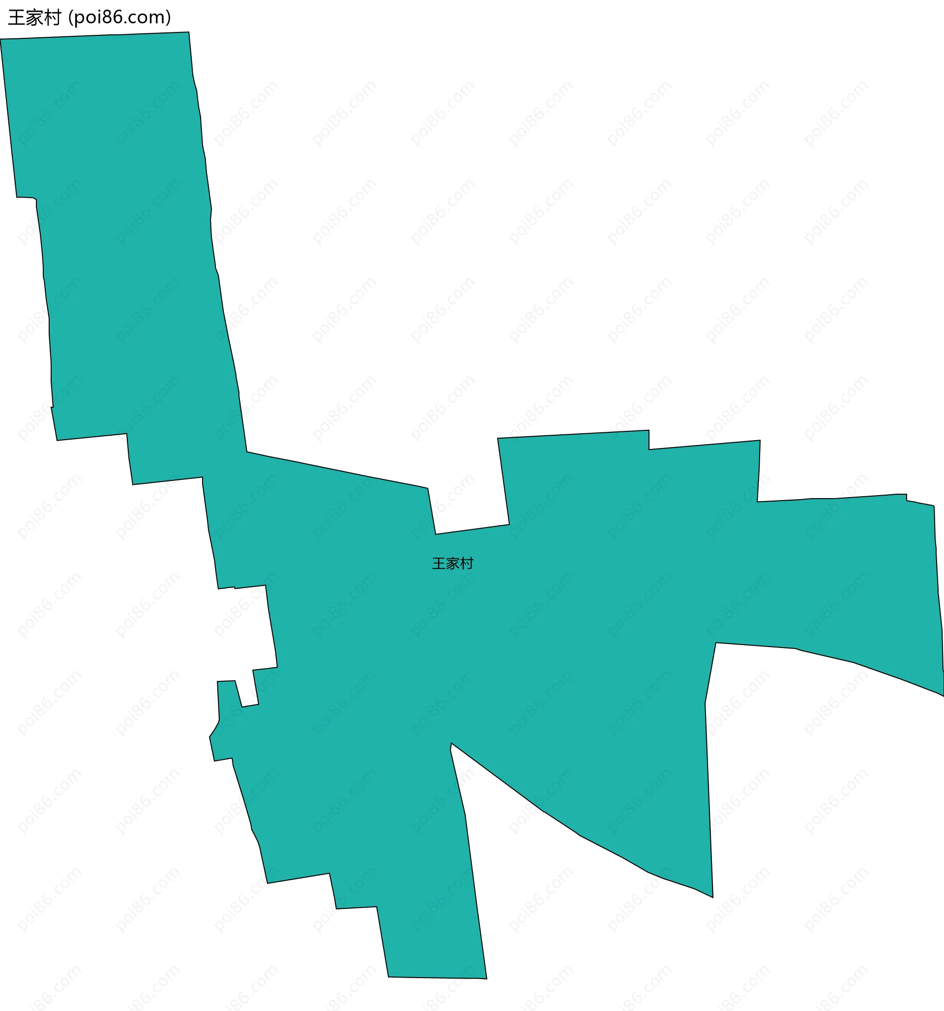 王家村边界地图