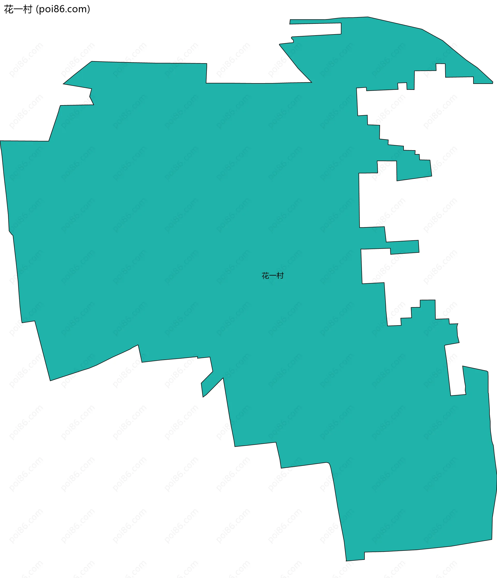 花一村边界地图