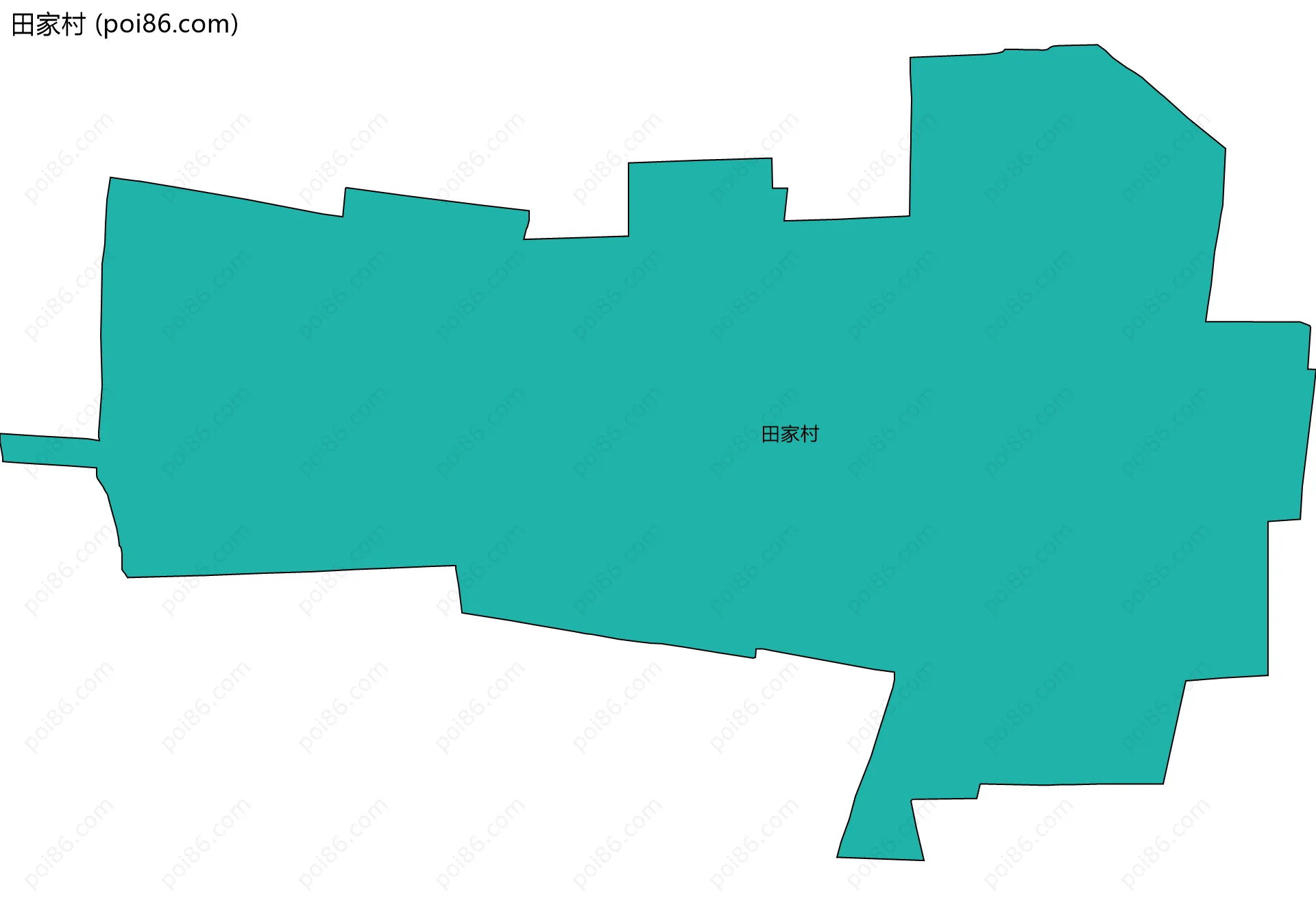 田家村边界地图