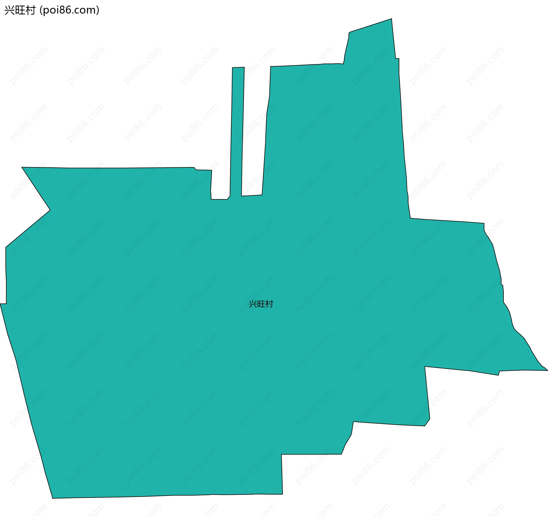 兴旺村边界地图