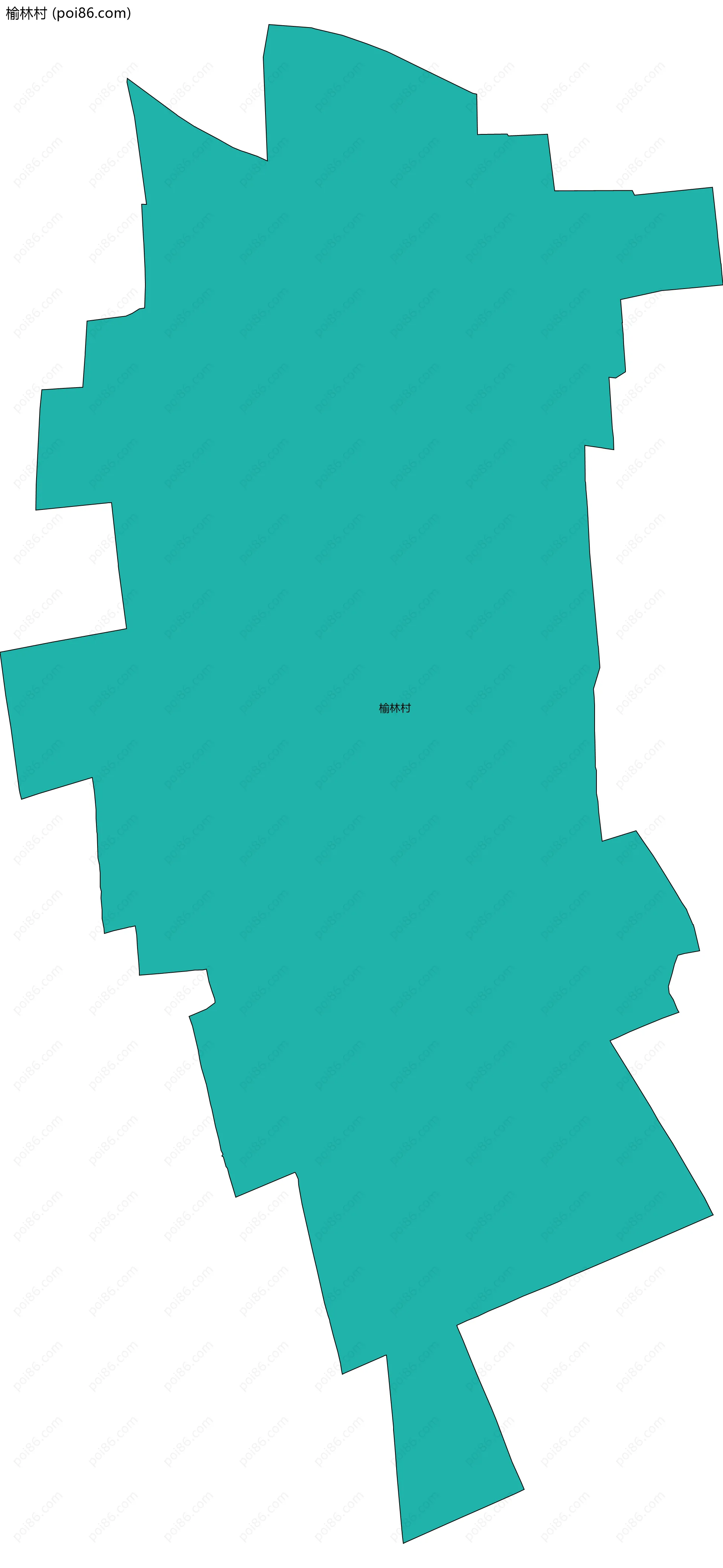 榆林村边界地图