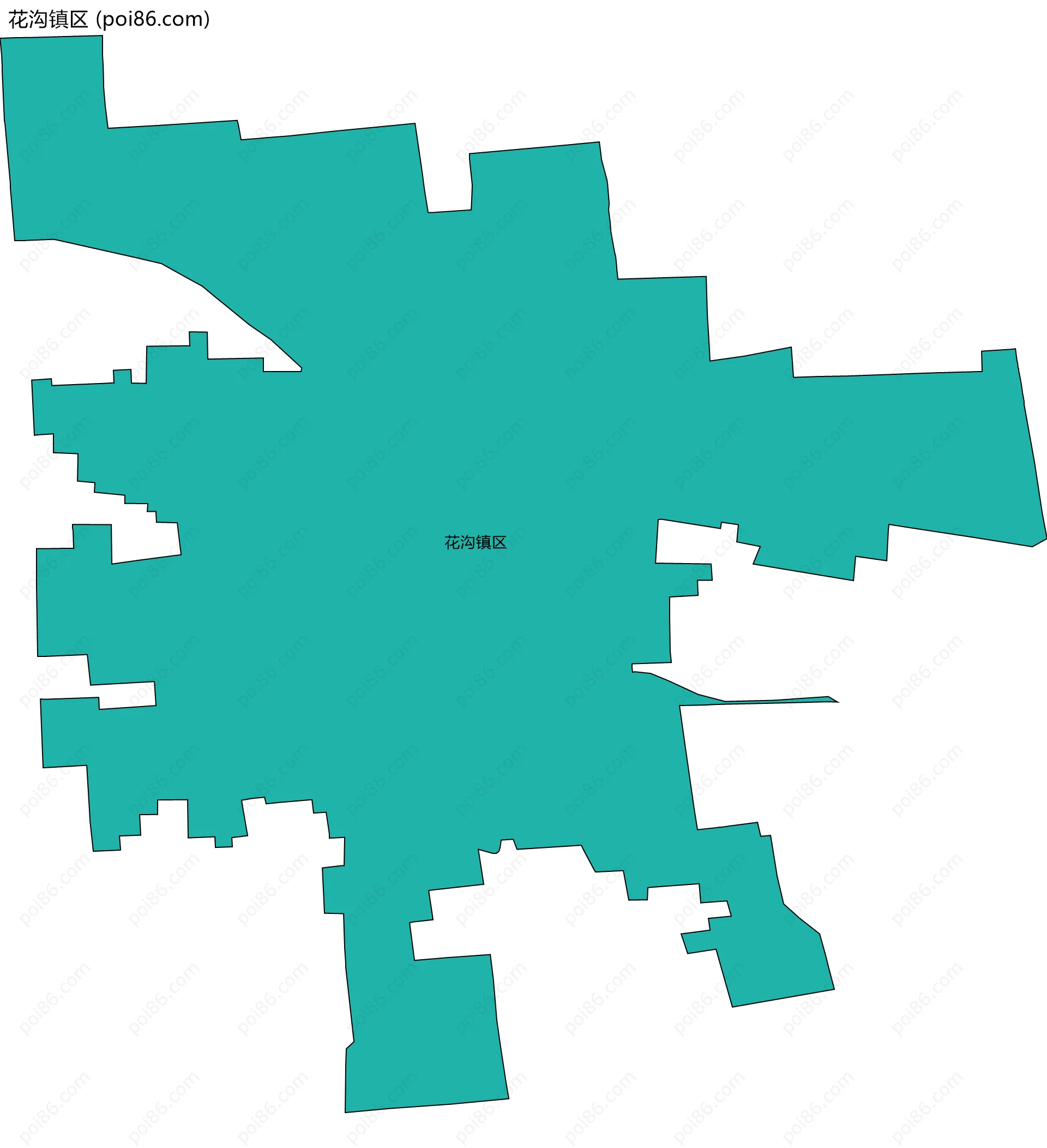 花沟镇区边界地图
