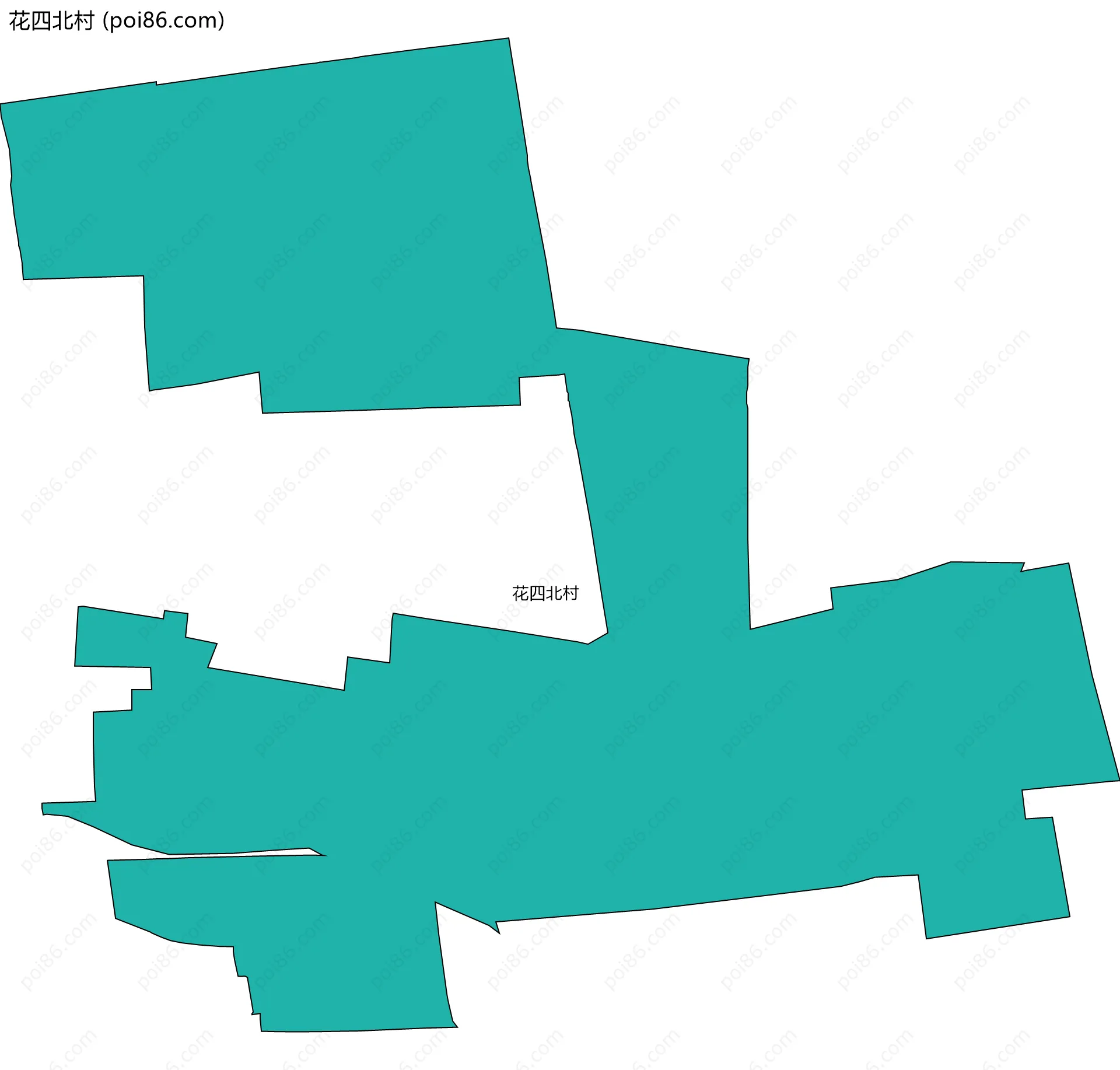 花四北村边界地图