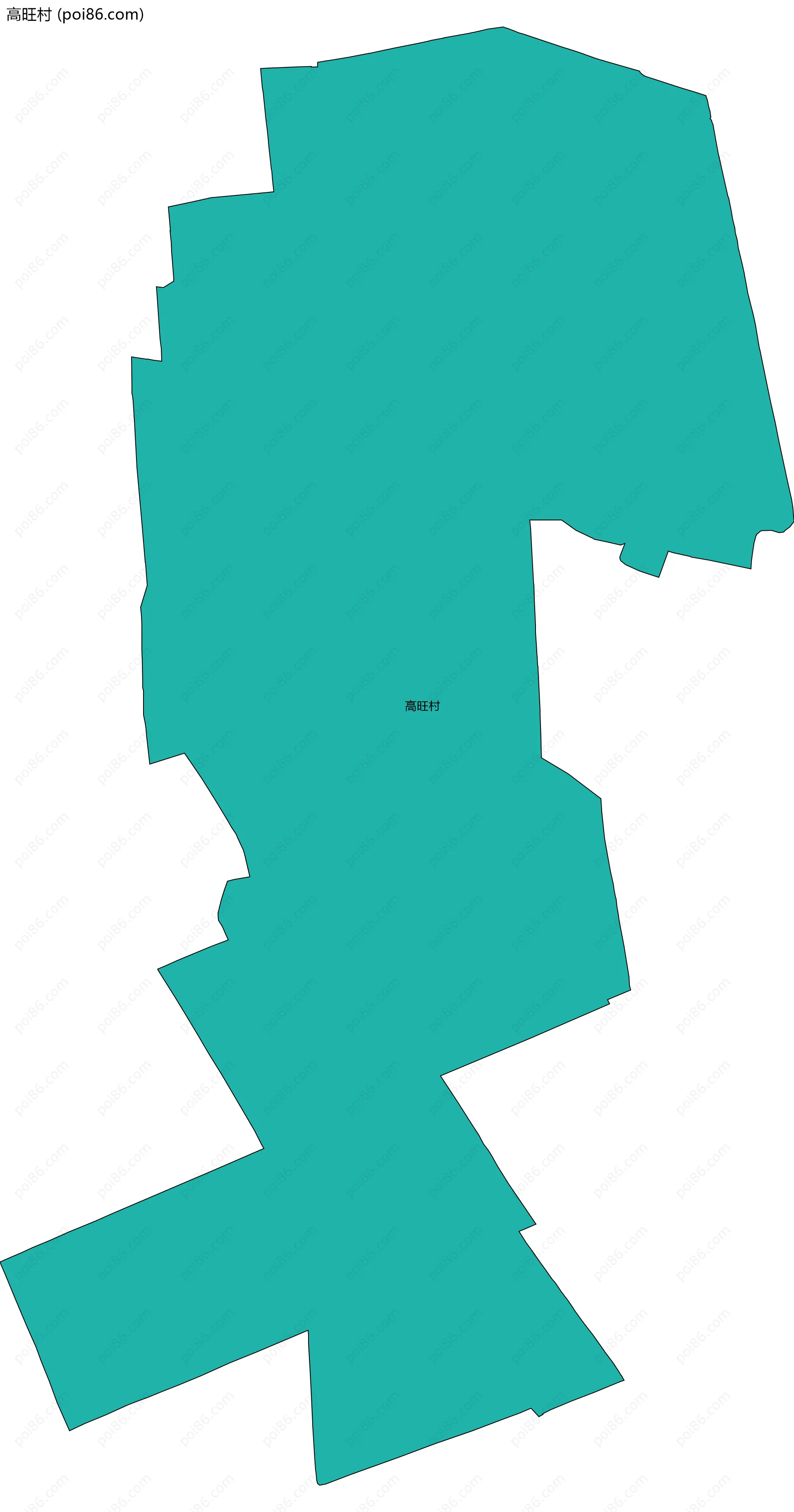 高旺村边界地图