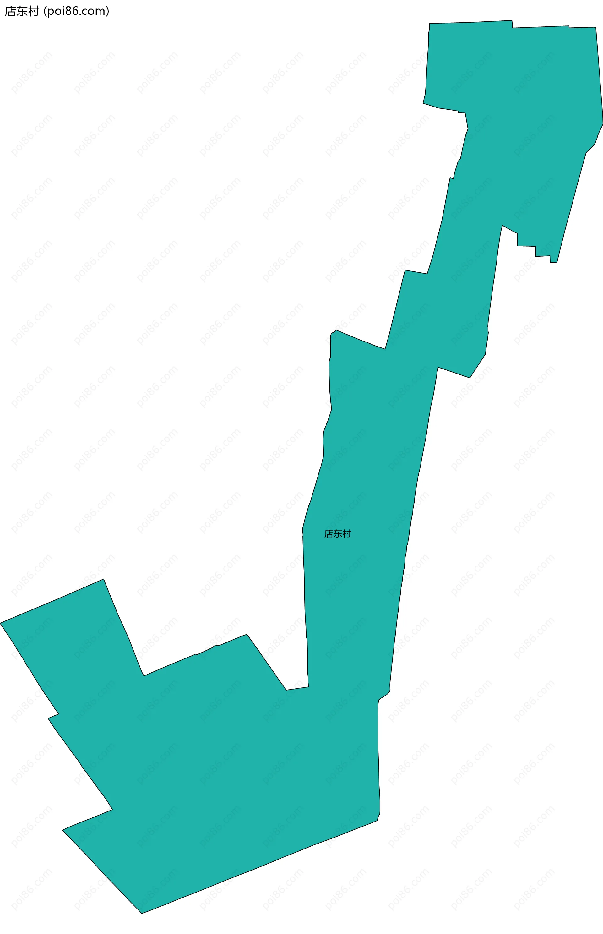 店东村边界地图