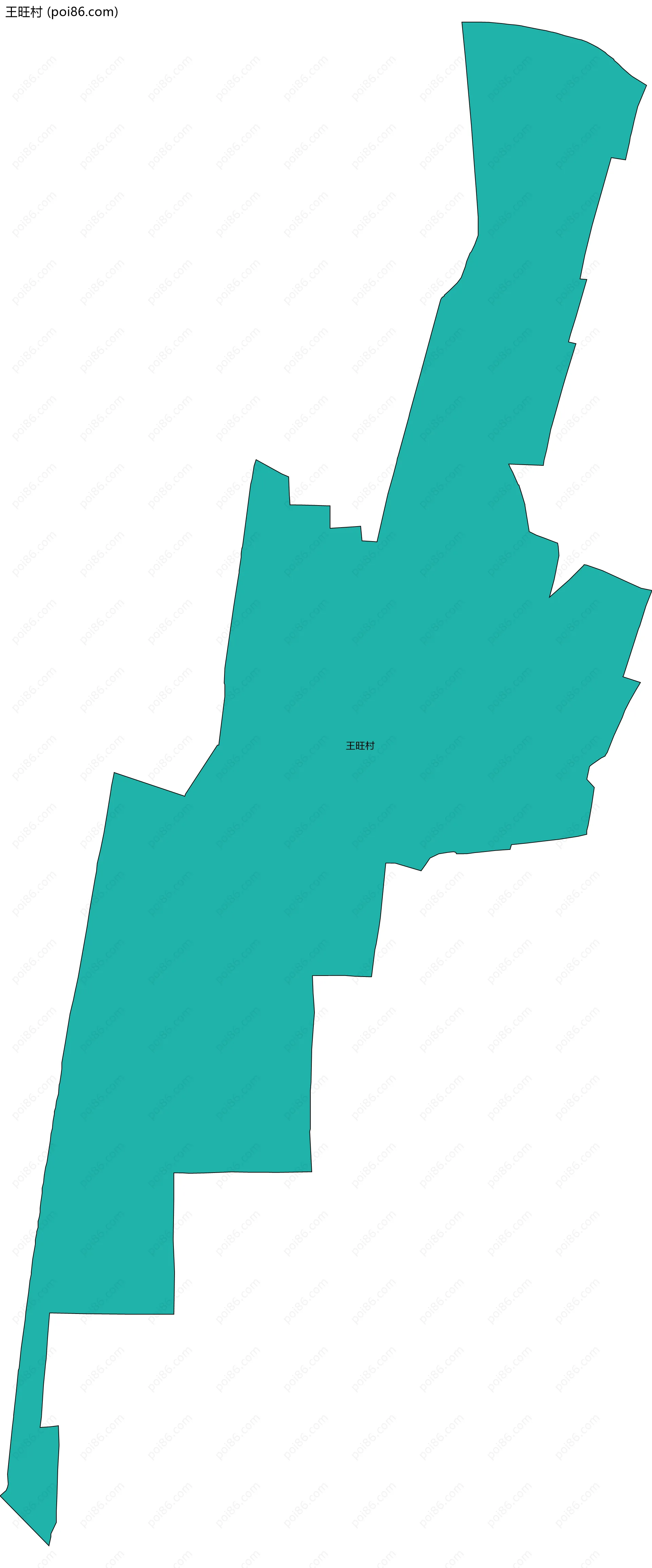 王旺村边界地图