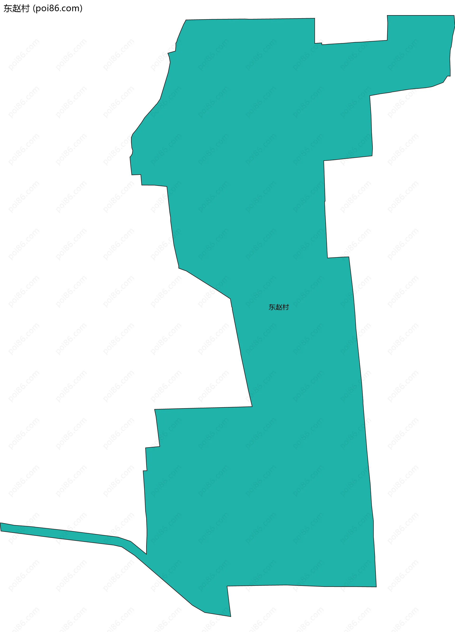 东赵村边界地图