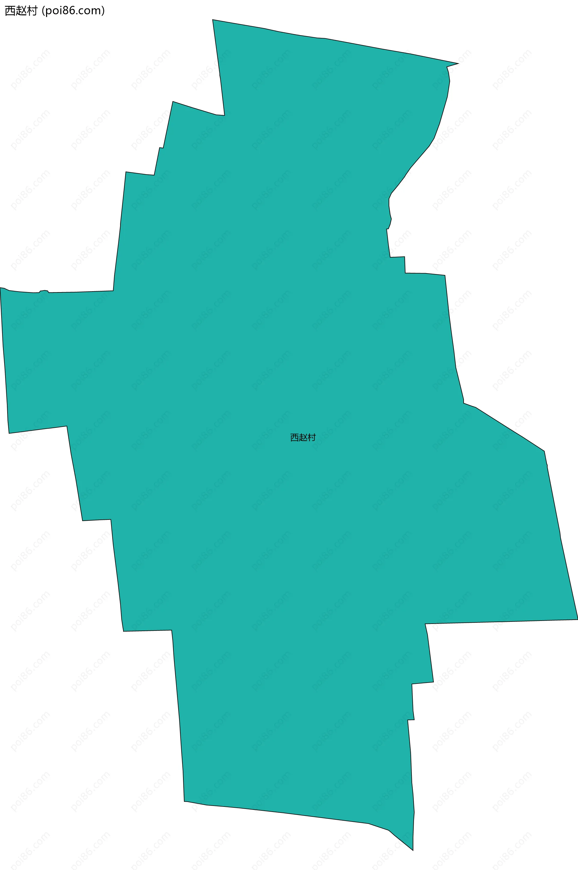 西赵村边界地图