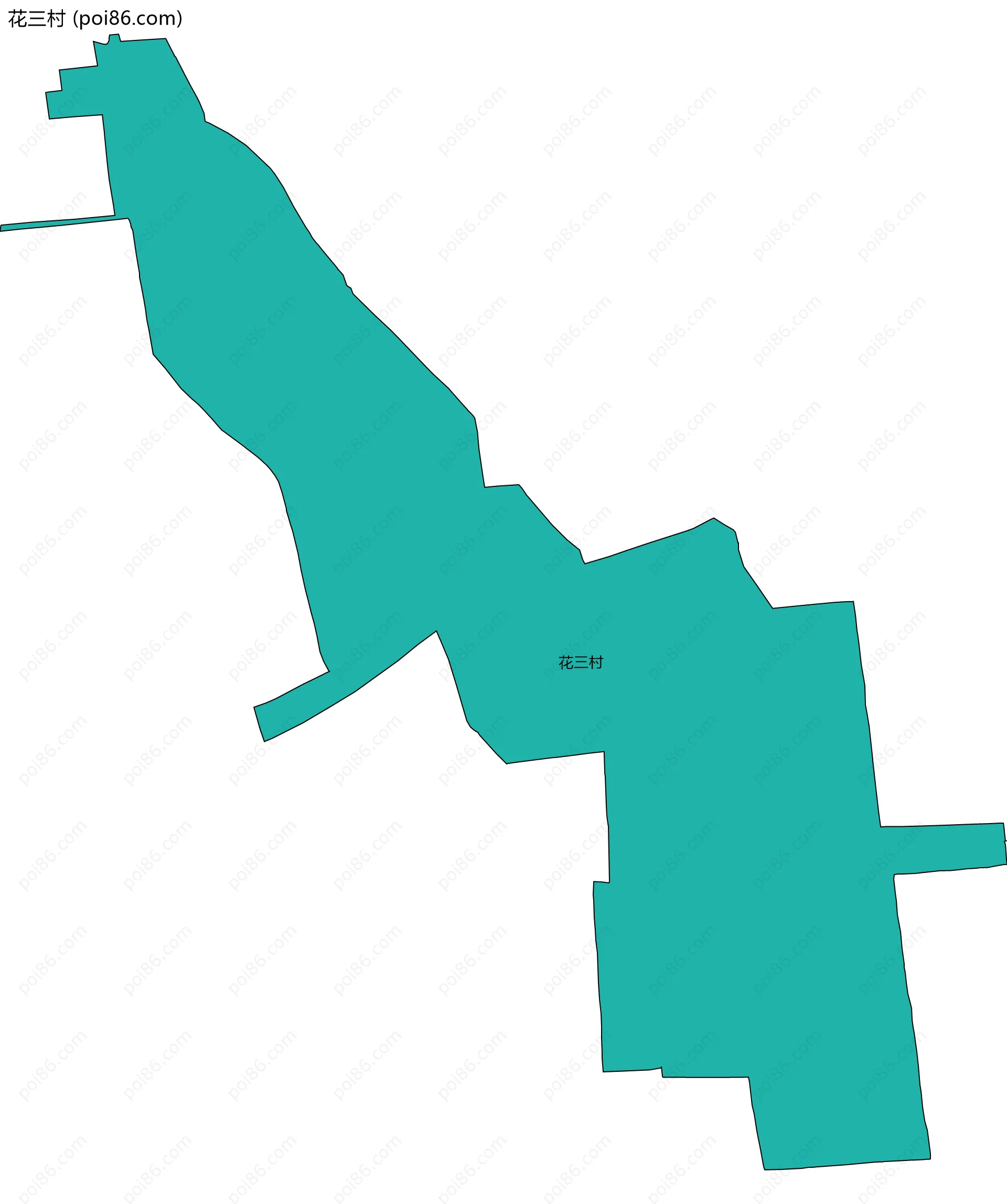 花三村边界地图