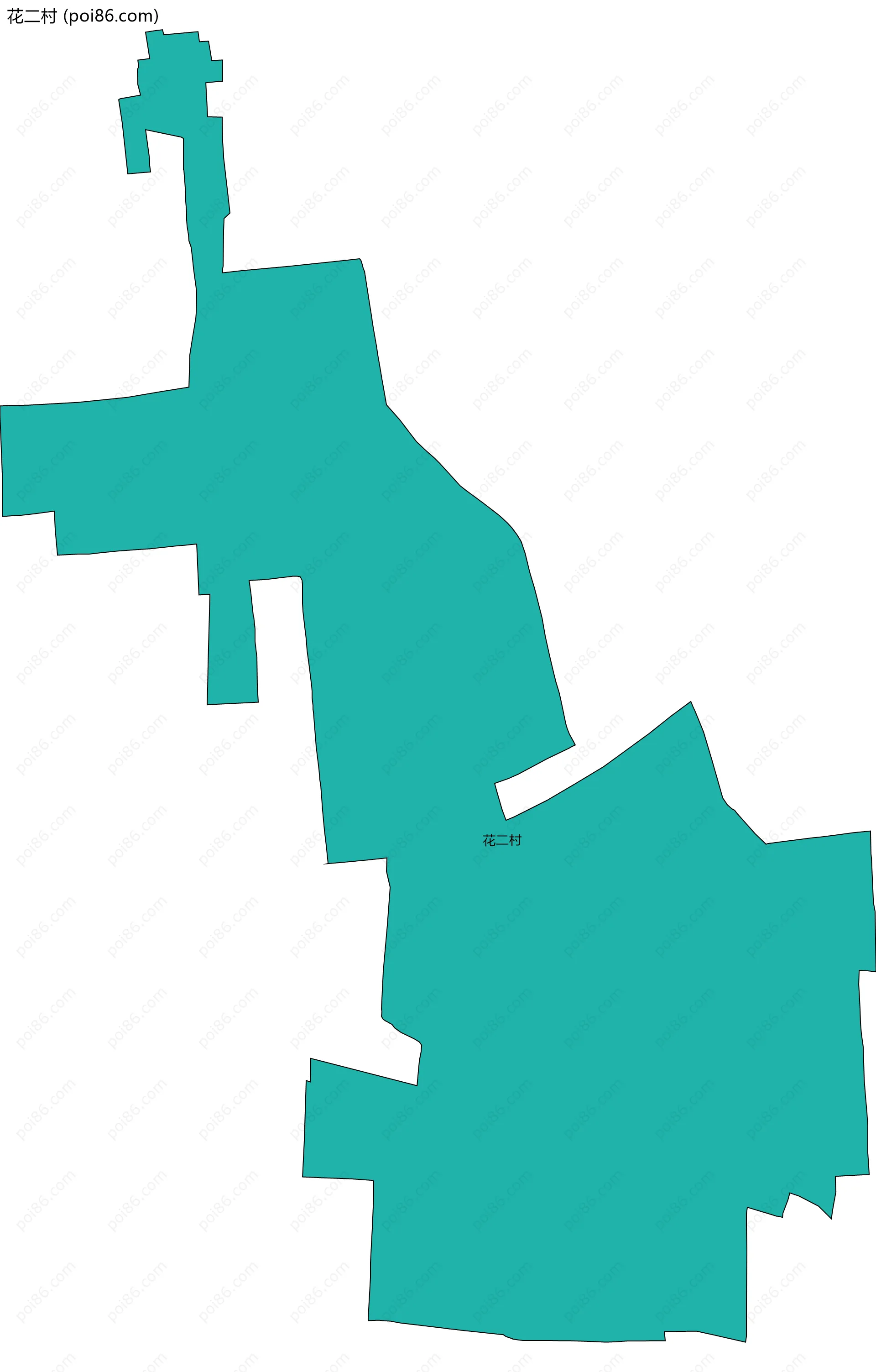 花二村边界地图