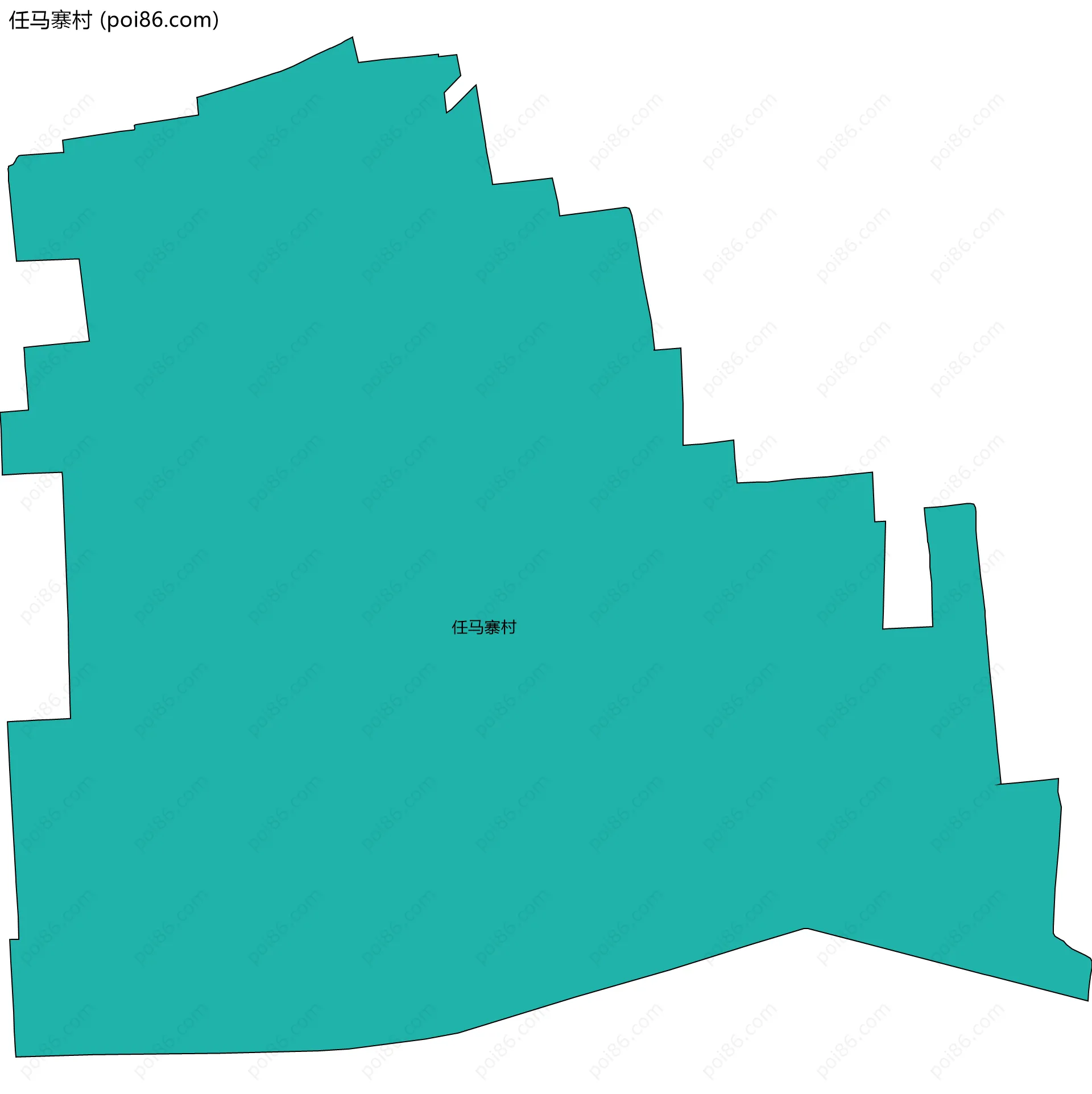 任马寨村边界地图