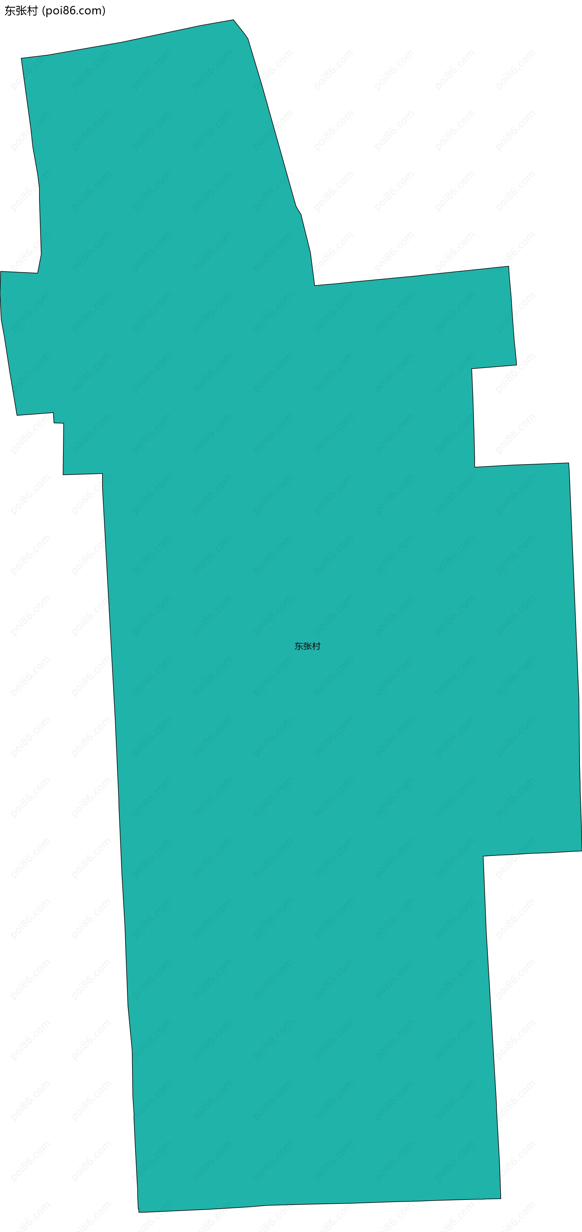 东张村边界地图