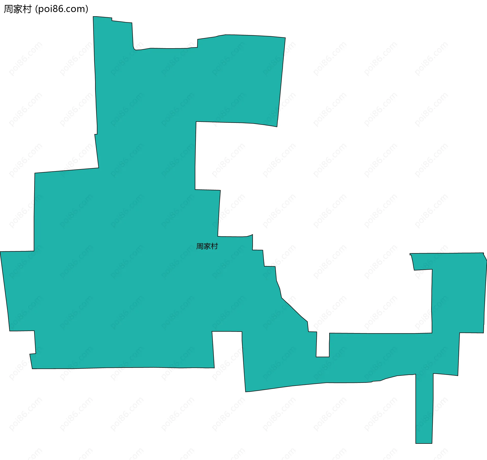 周家村边界地图