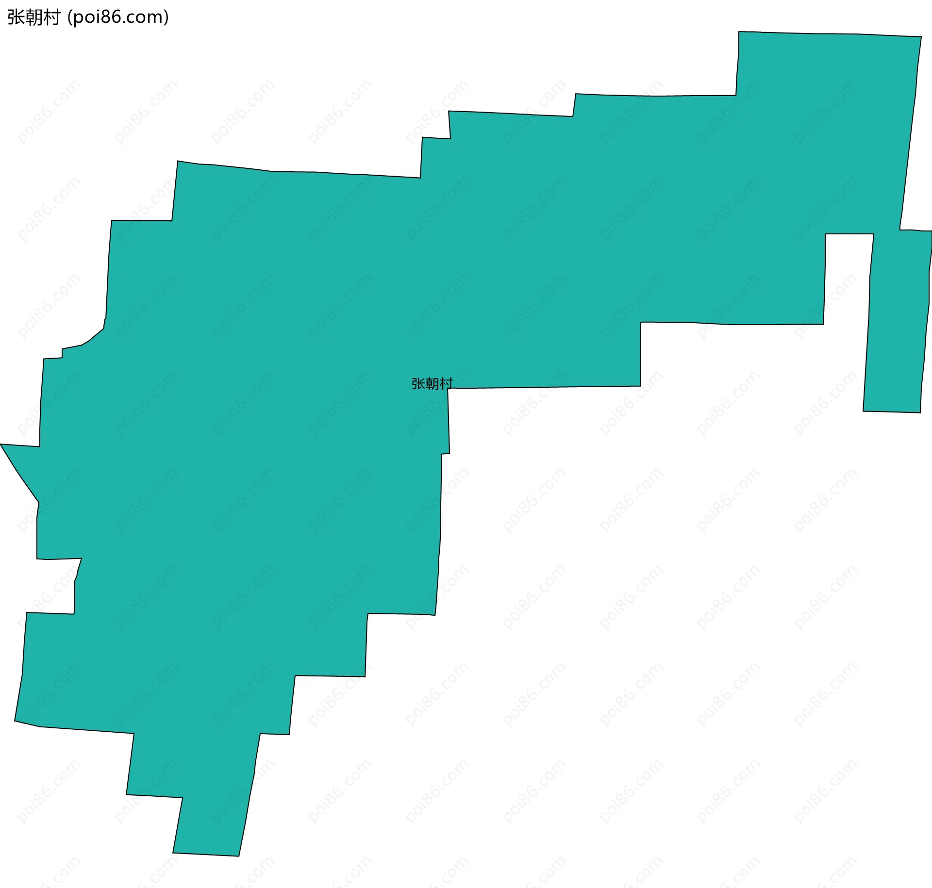 张朝村边界地图
