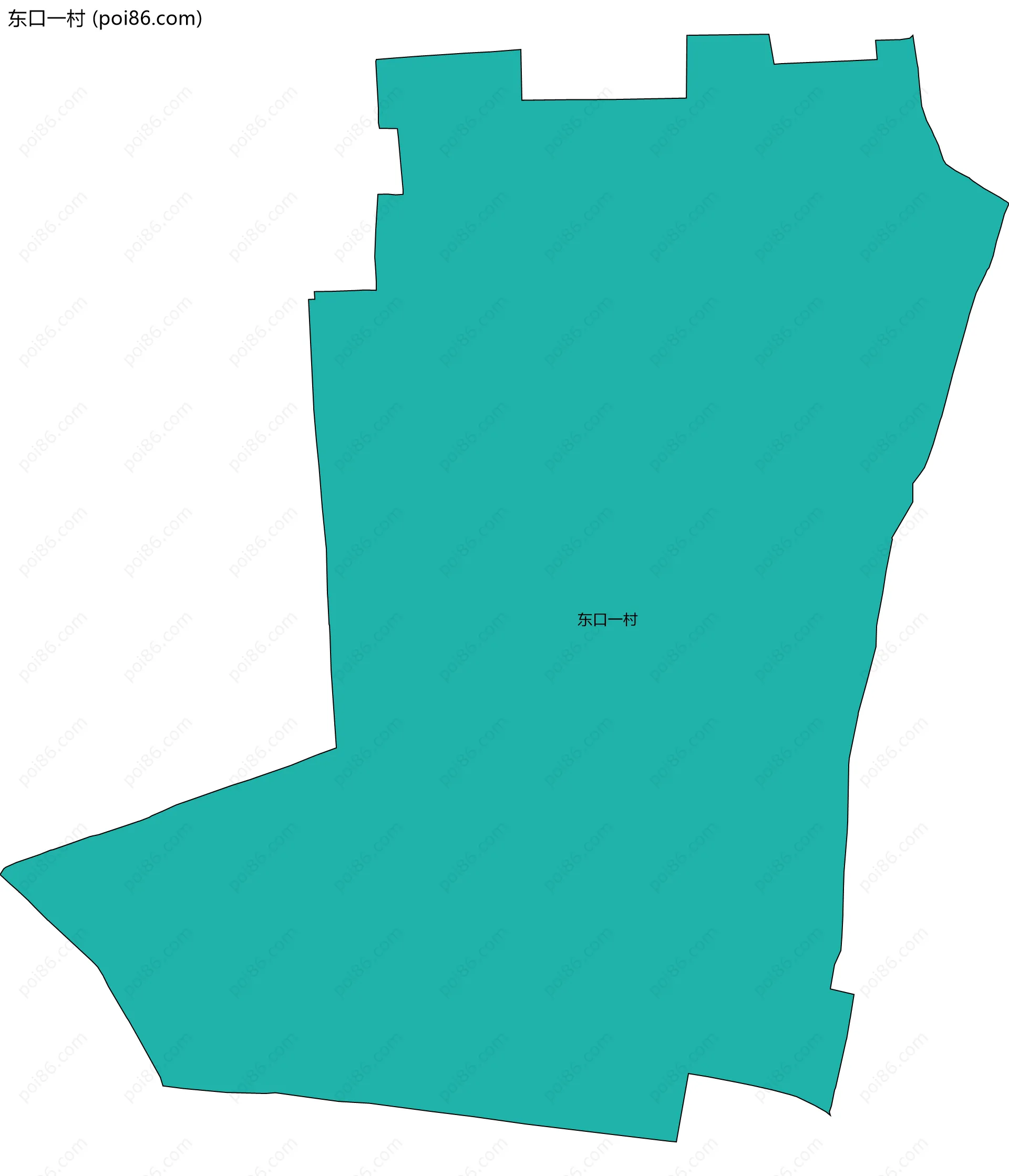东口一村边界地图