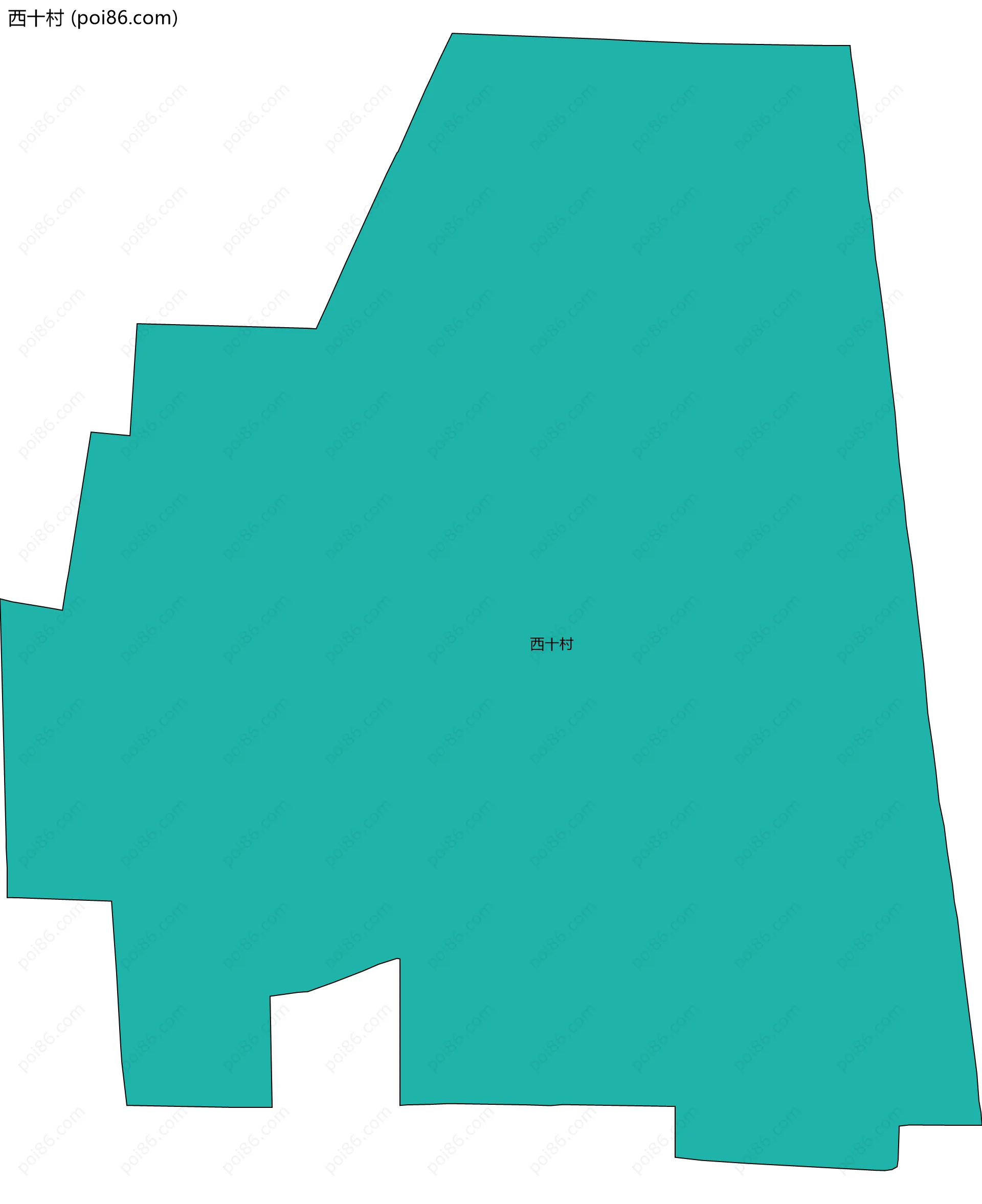 西十村边界地图