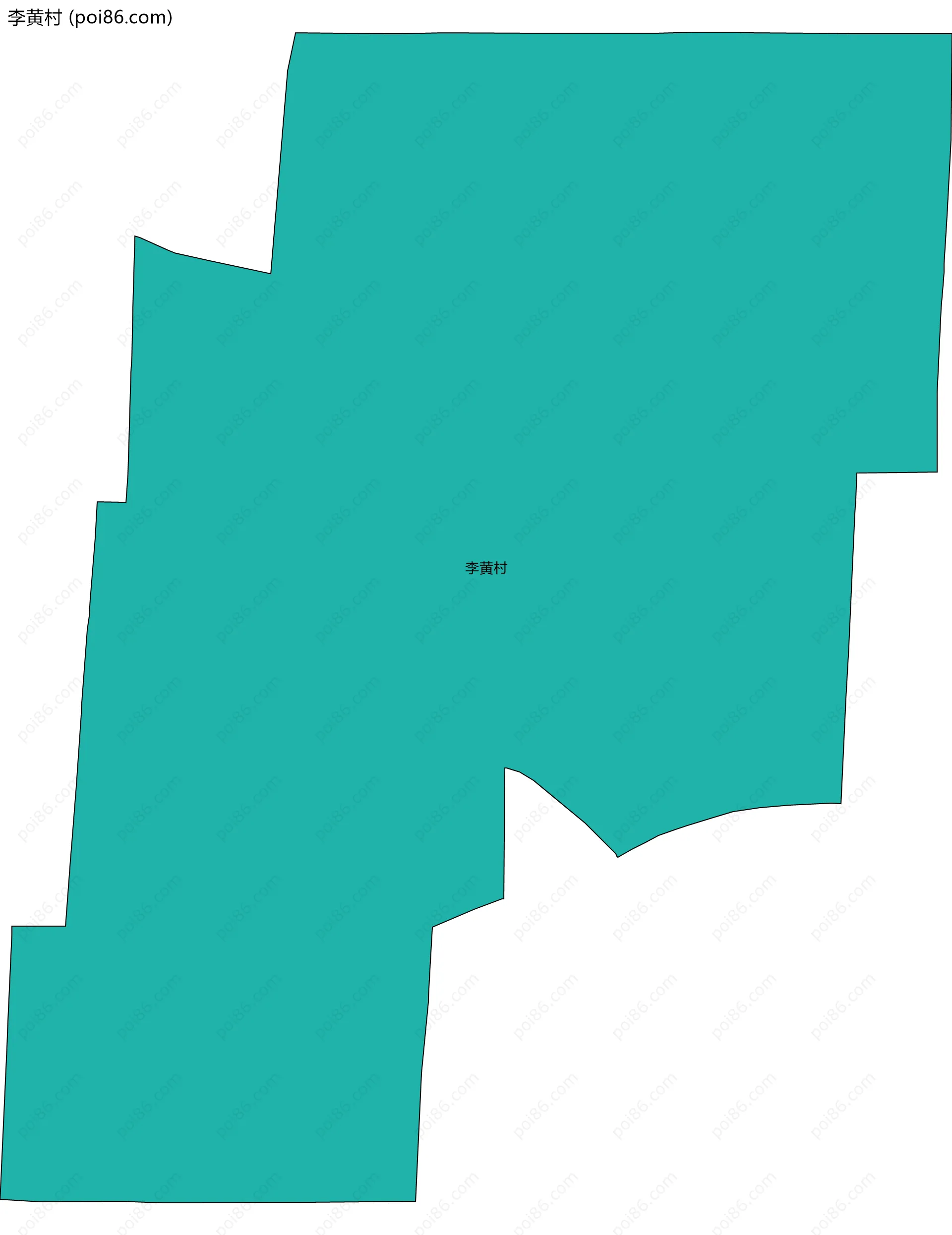 李黄村边界地图