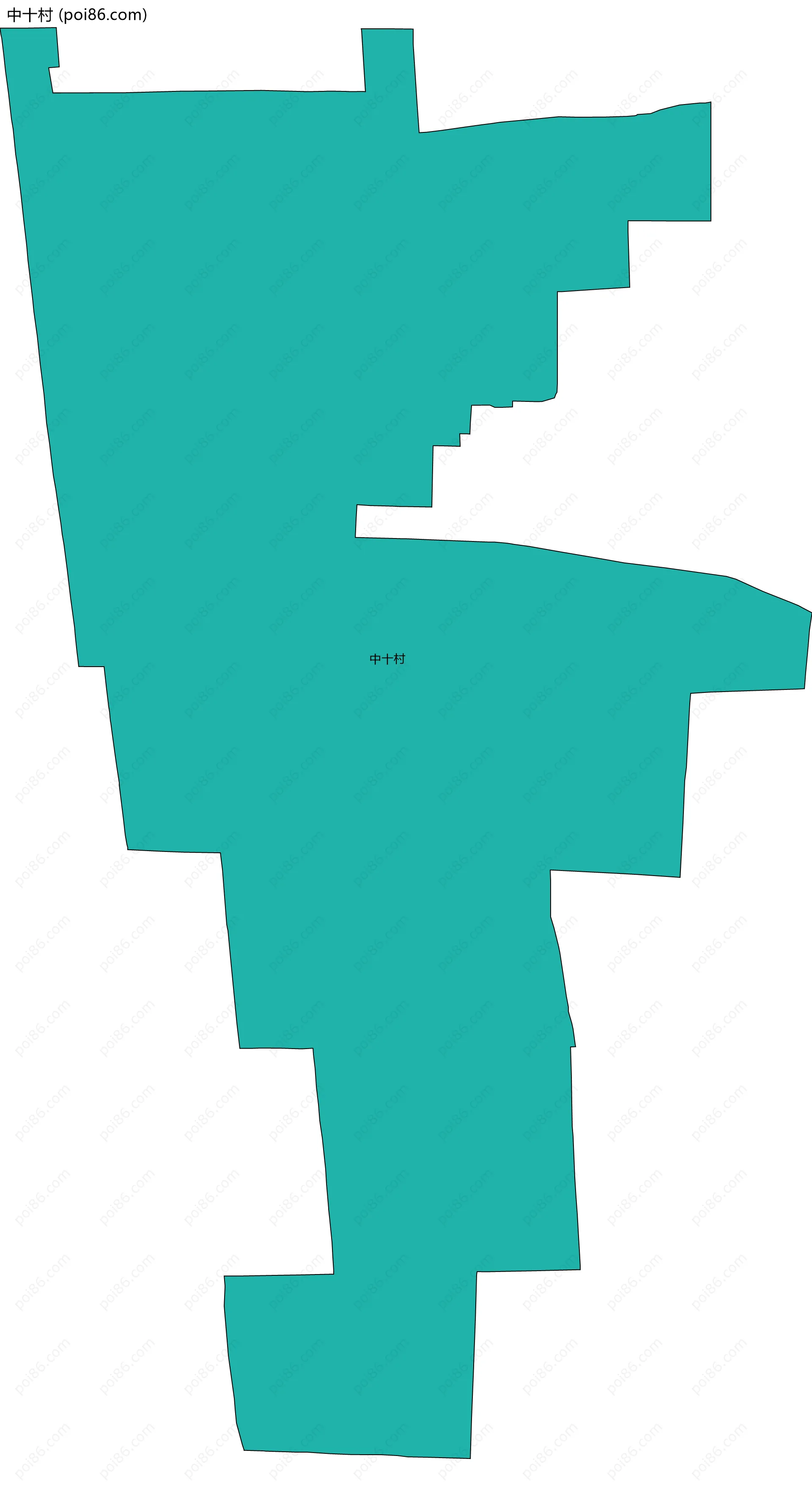 中十村边界地图