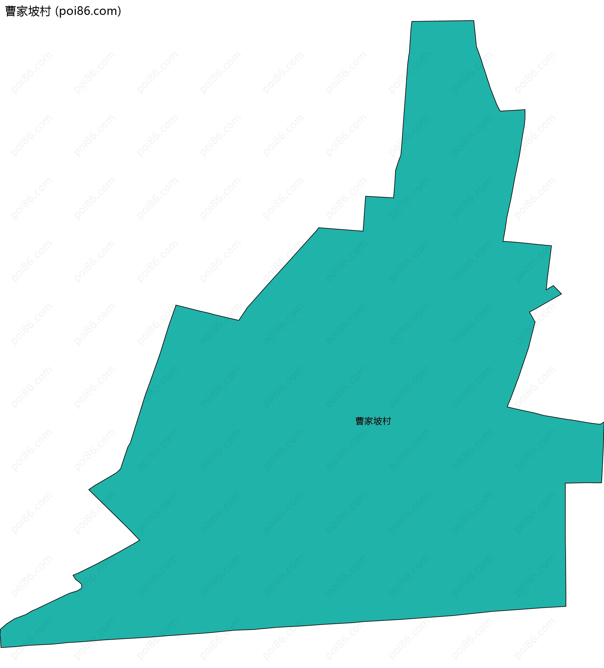 曹家坡村边界地图