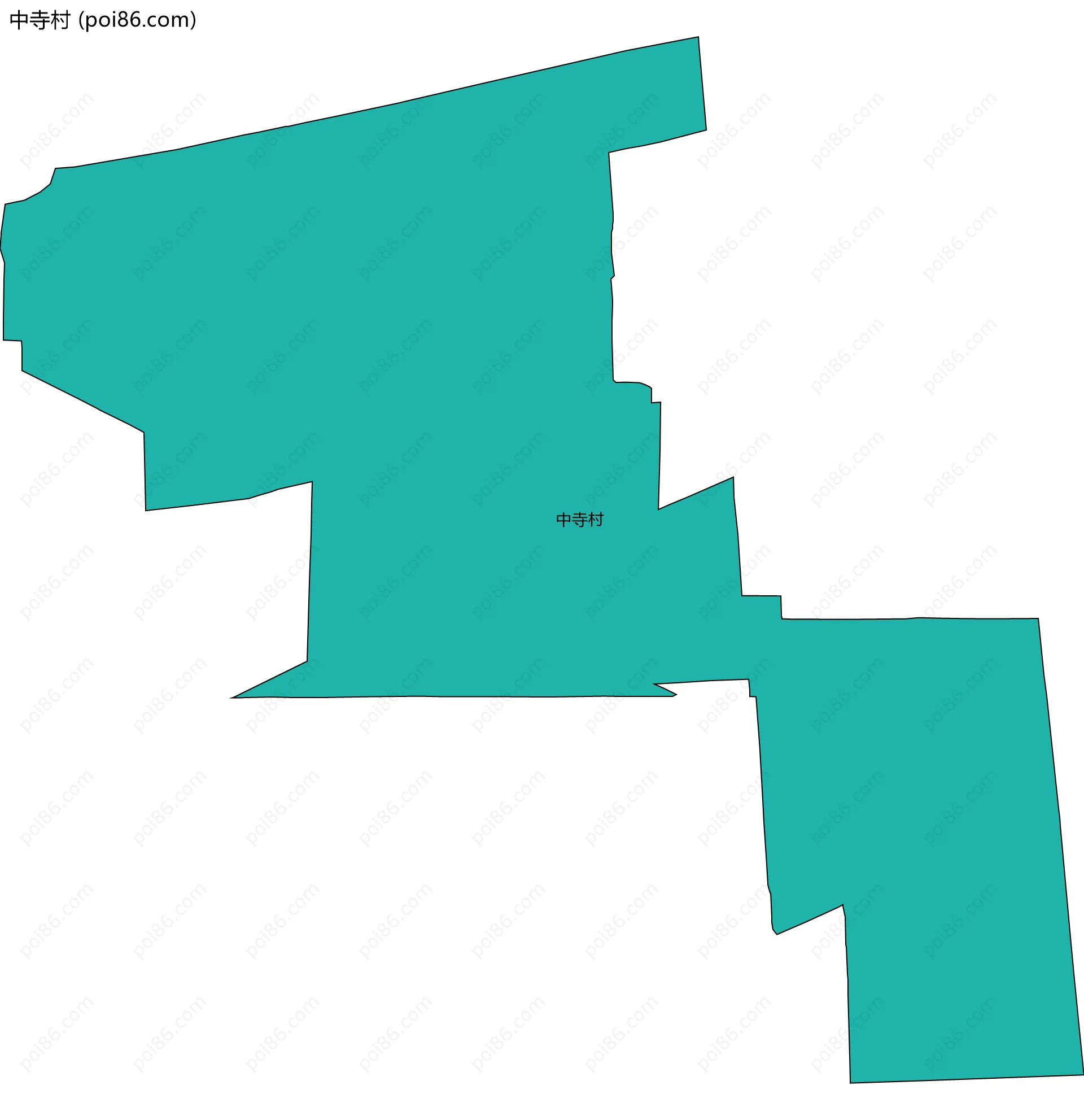 中寺村边界地图