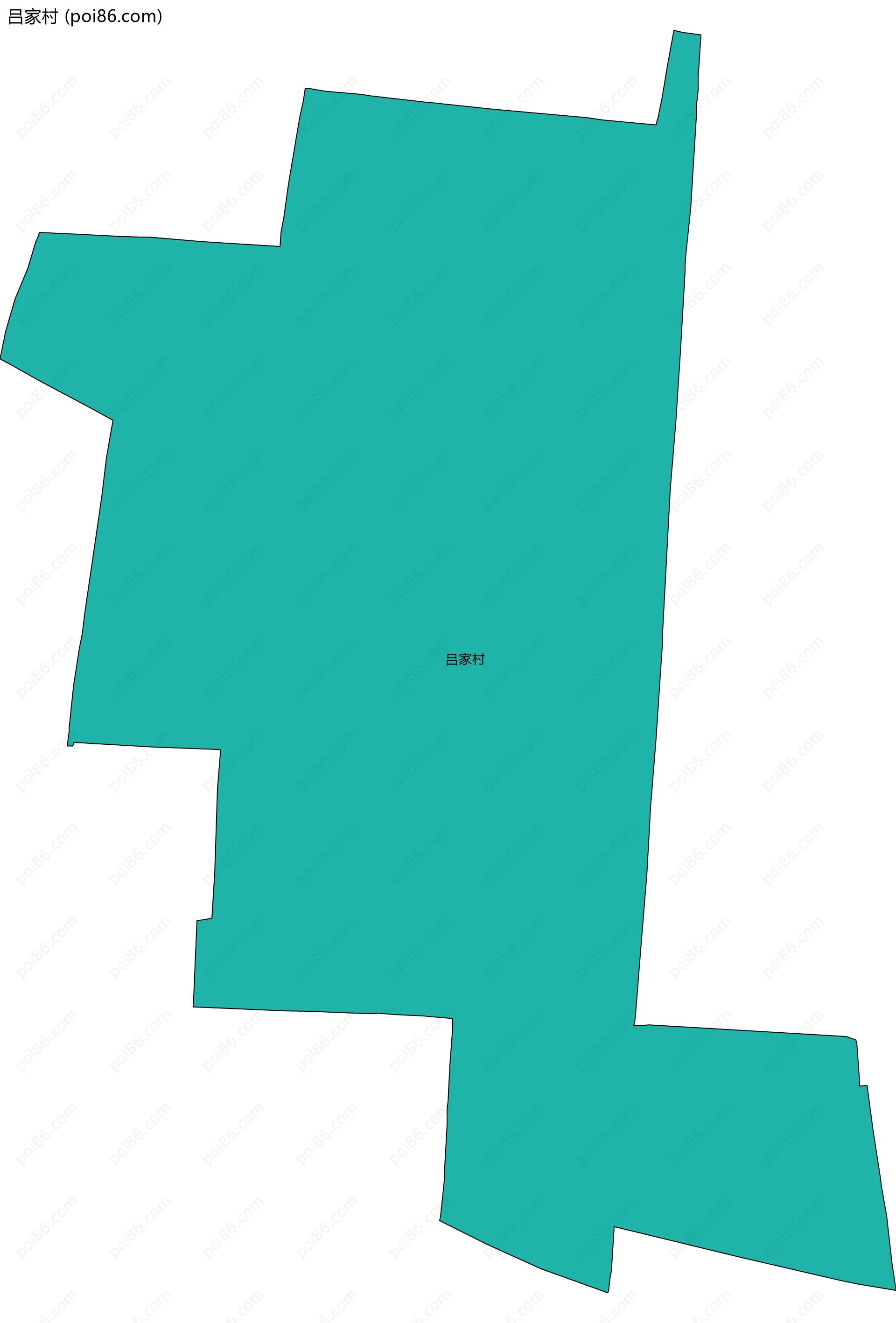 吕家村边界地图