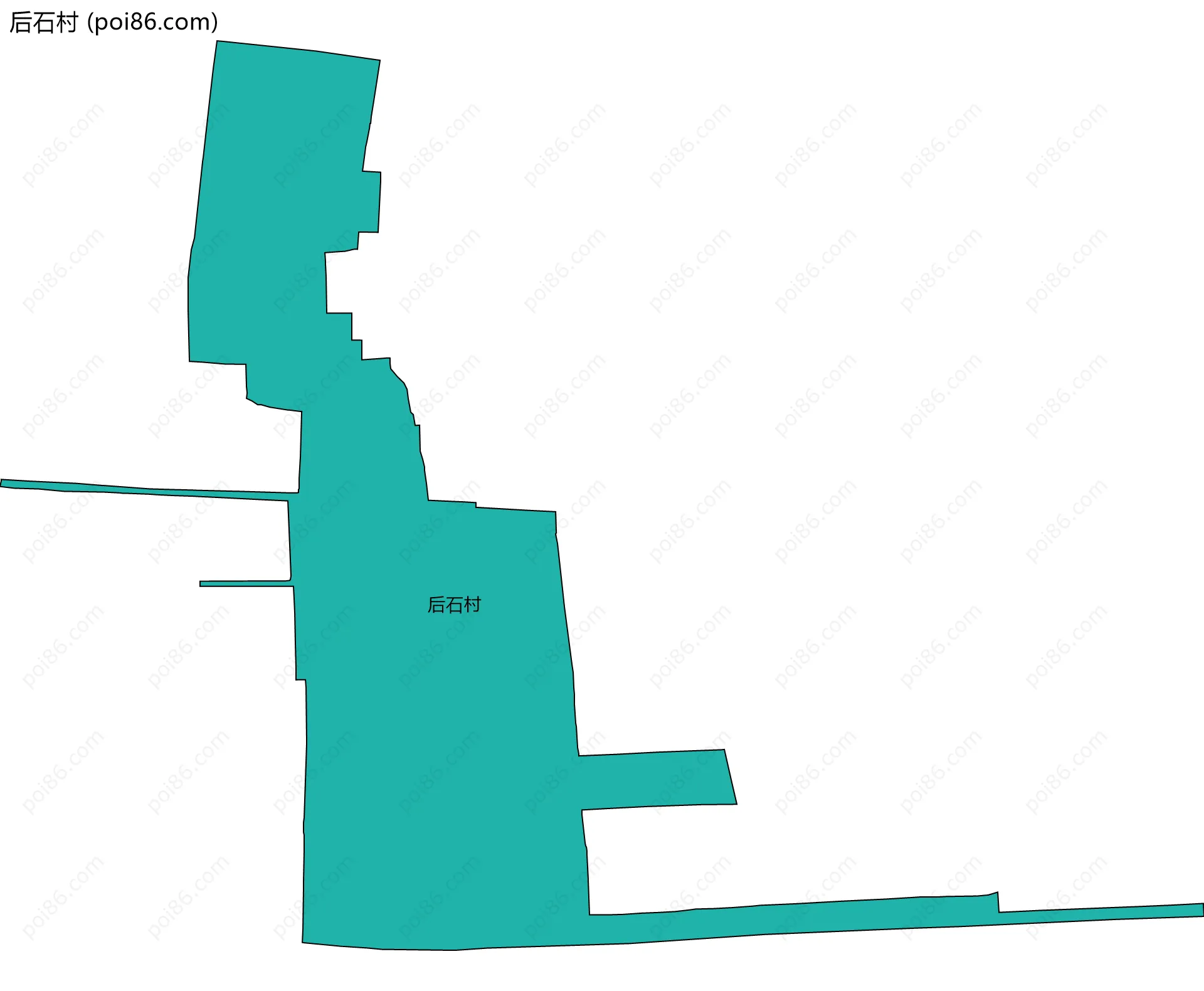 后石村边界地图