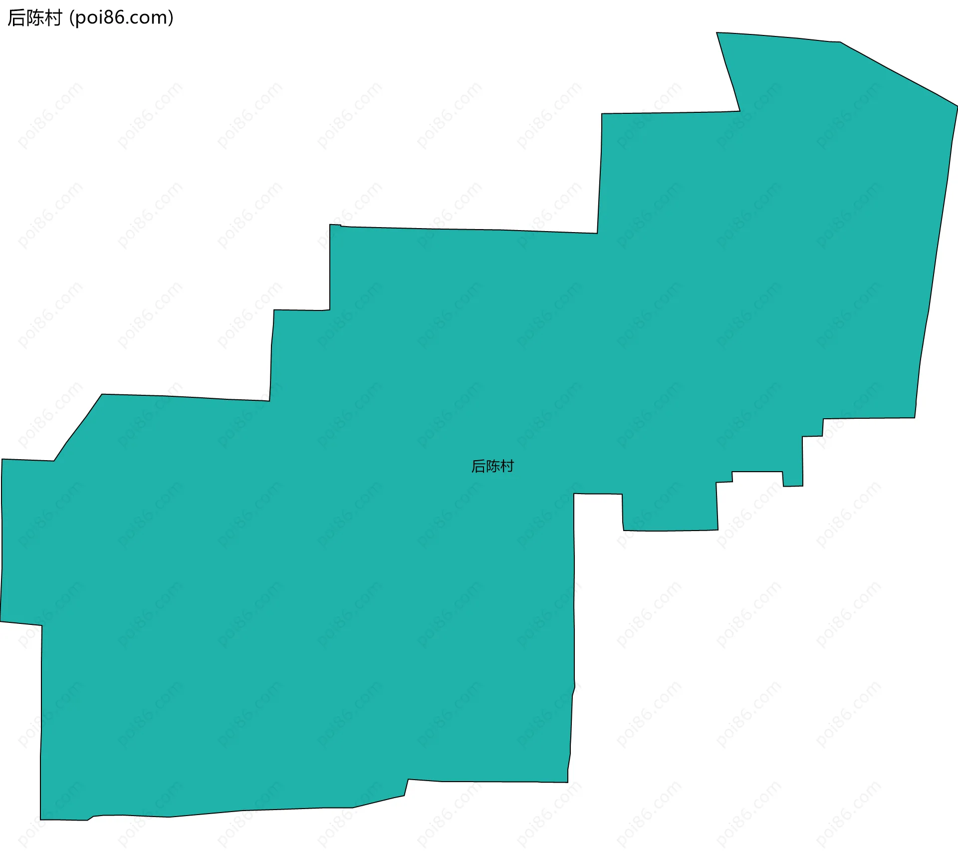 后陈村边界地图