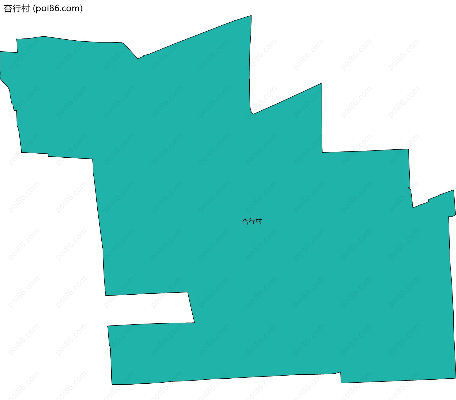 杏行村边界地图