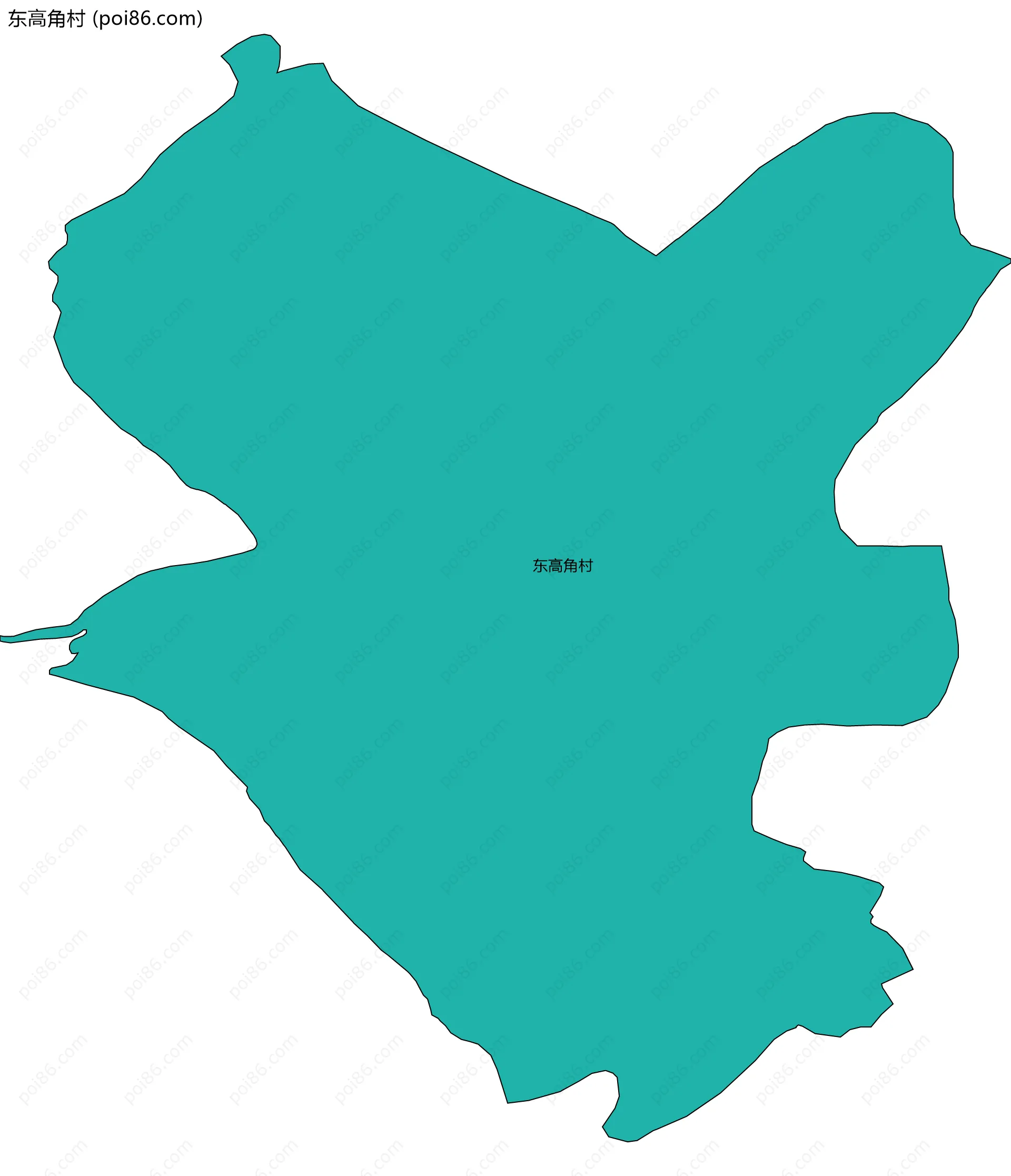 东高角村边界地图