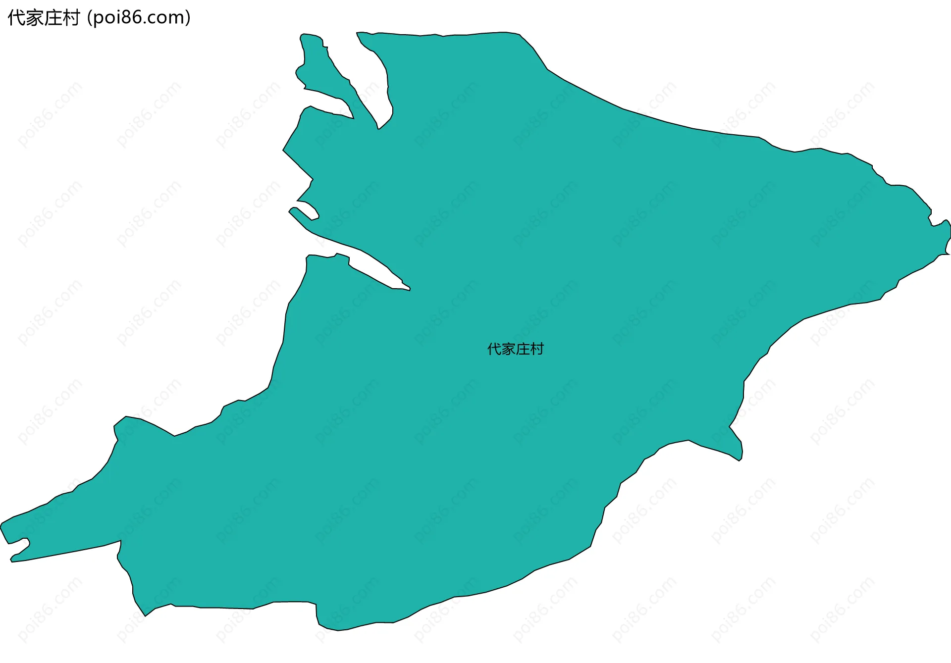 代家庄村边界地图