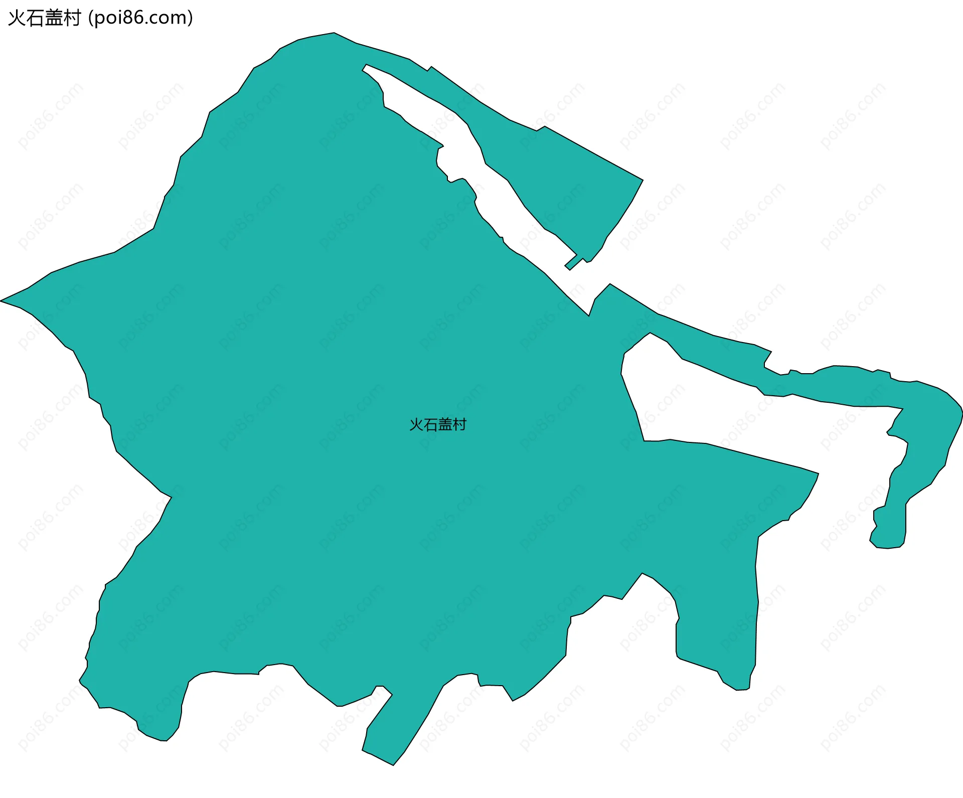 火石盖村边界地图