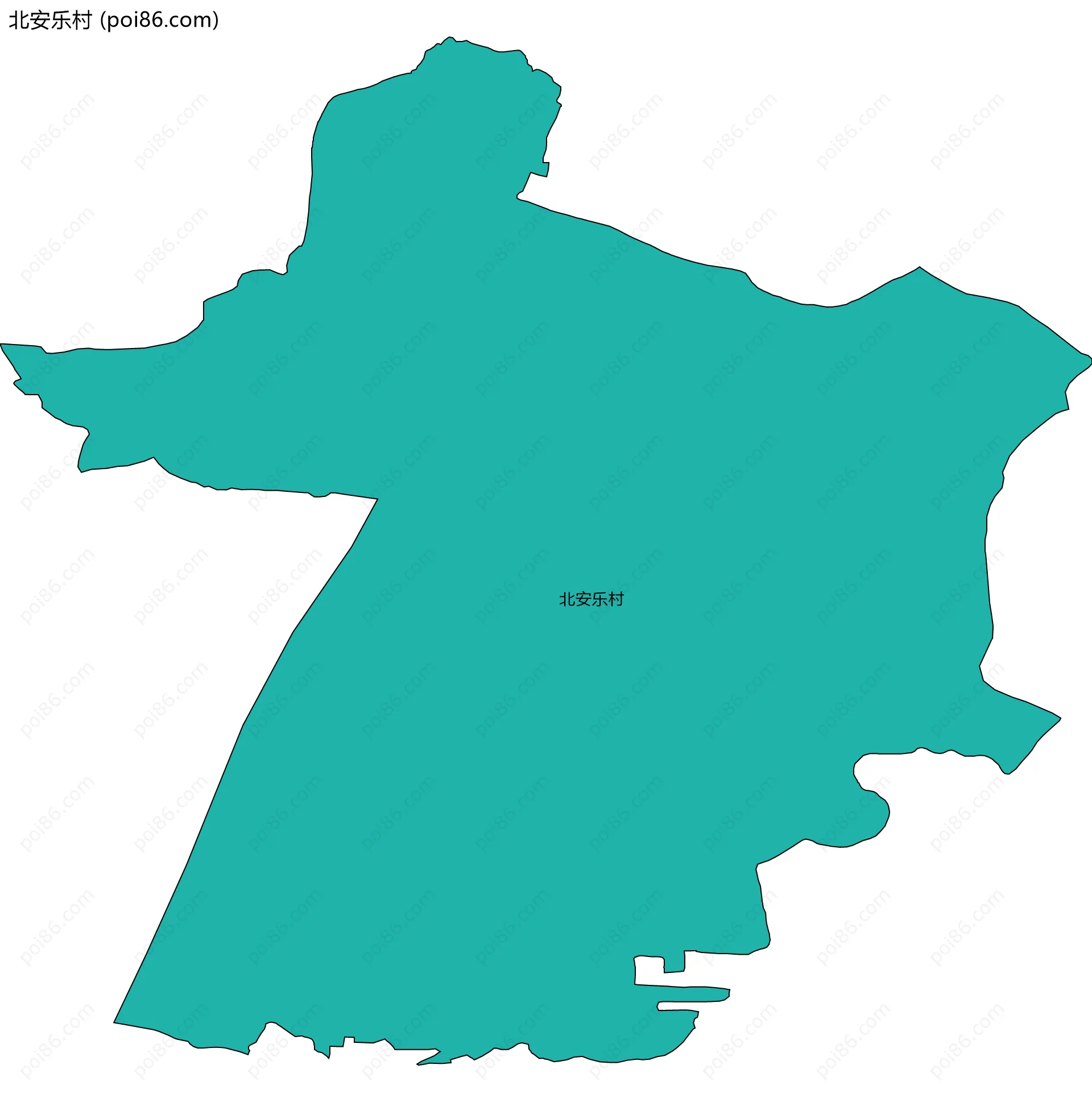 北安乐村边界地图