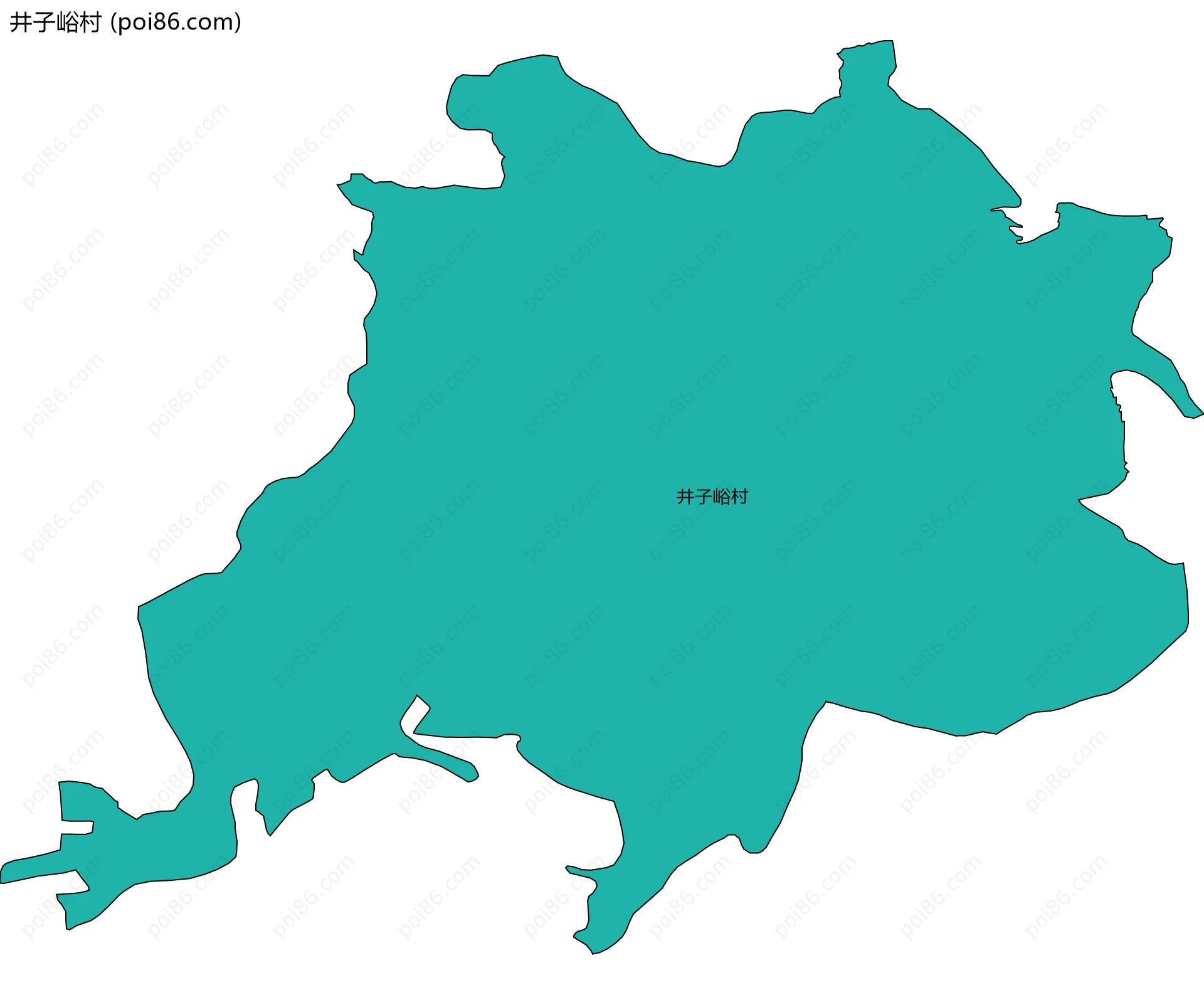 井子峪村边界地图