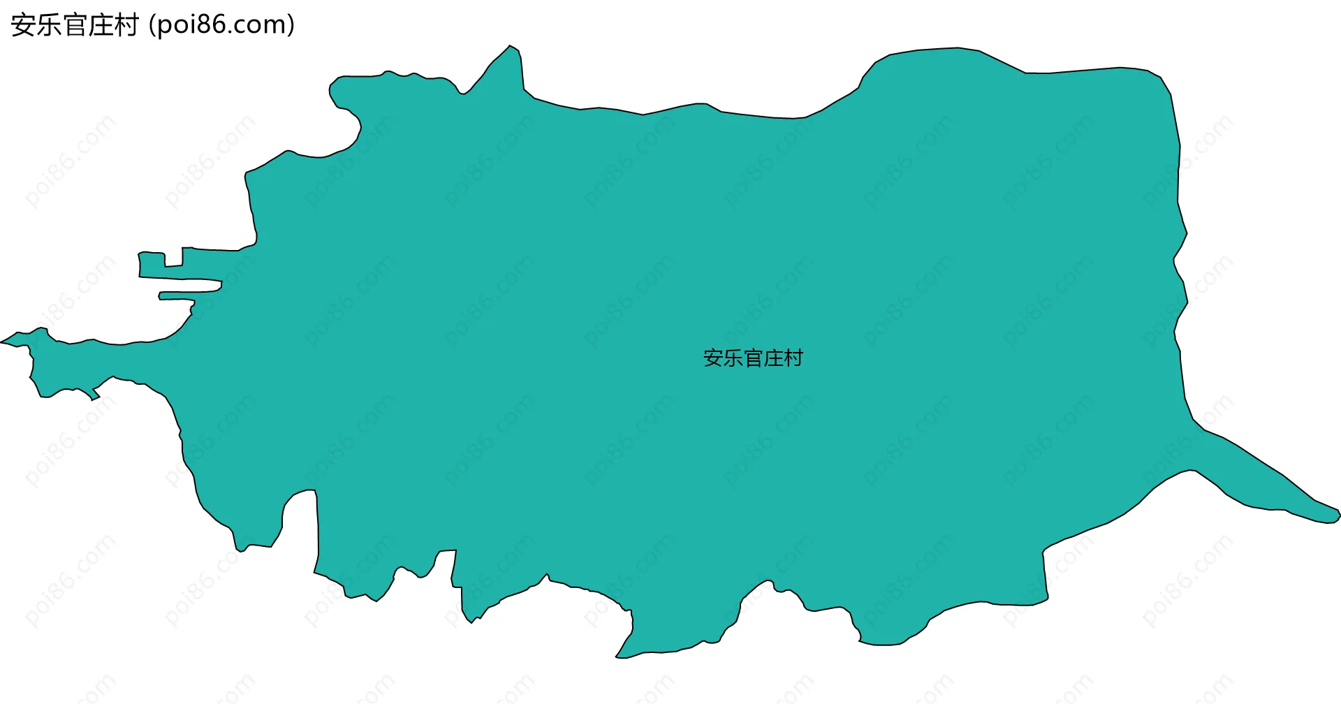 安乐官庄村边界地图