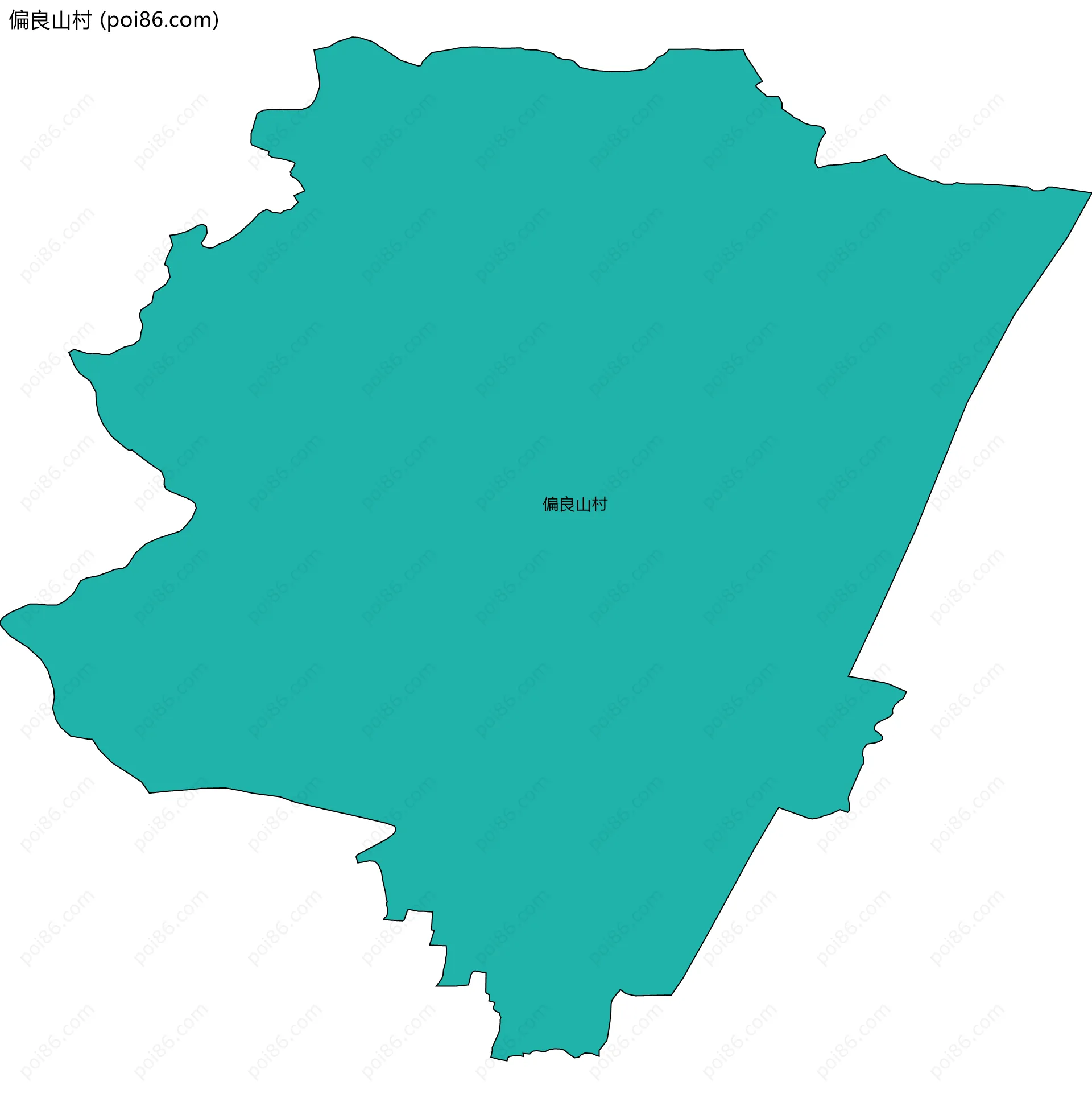 偏良山村边界地图