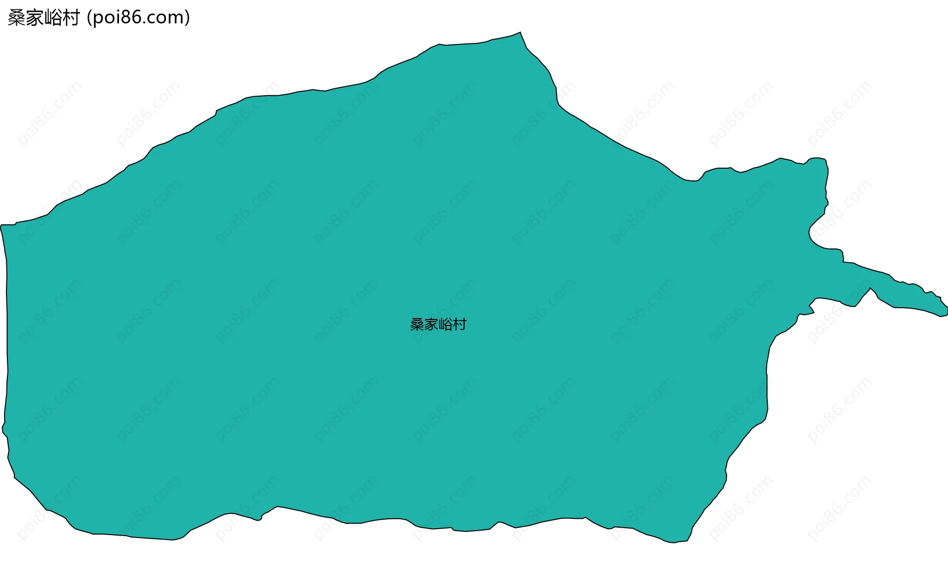 桑家峪村边界地图