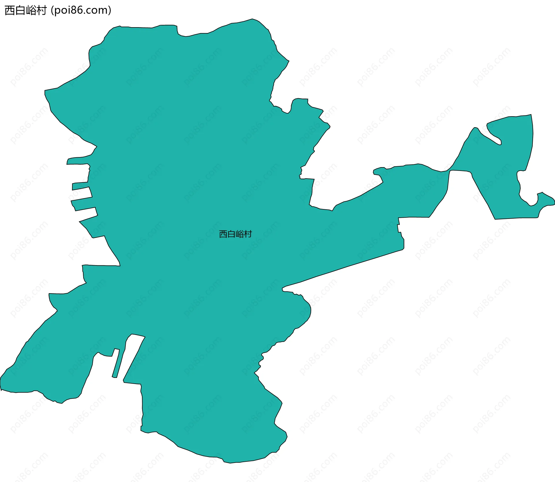 西白峪村边界地图