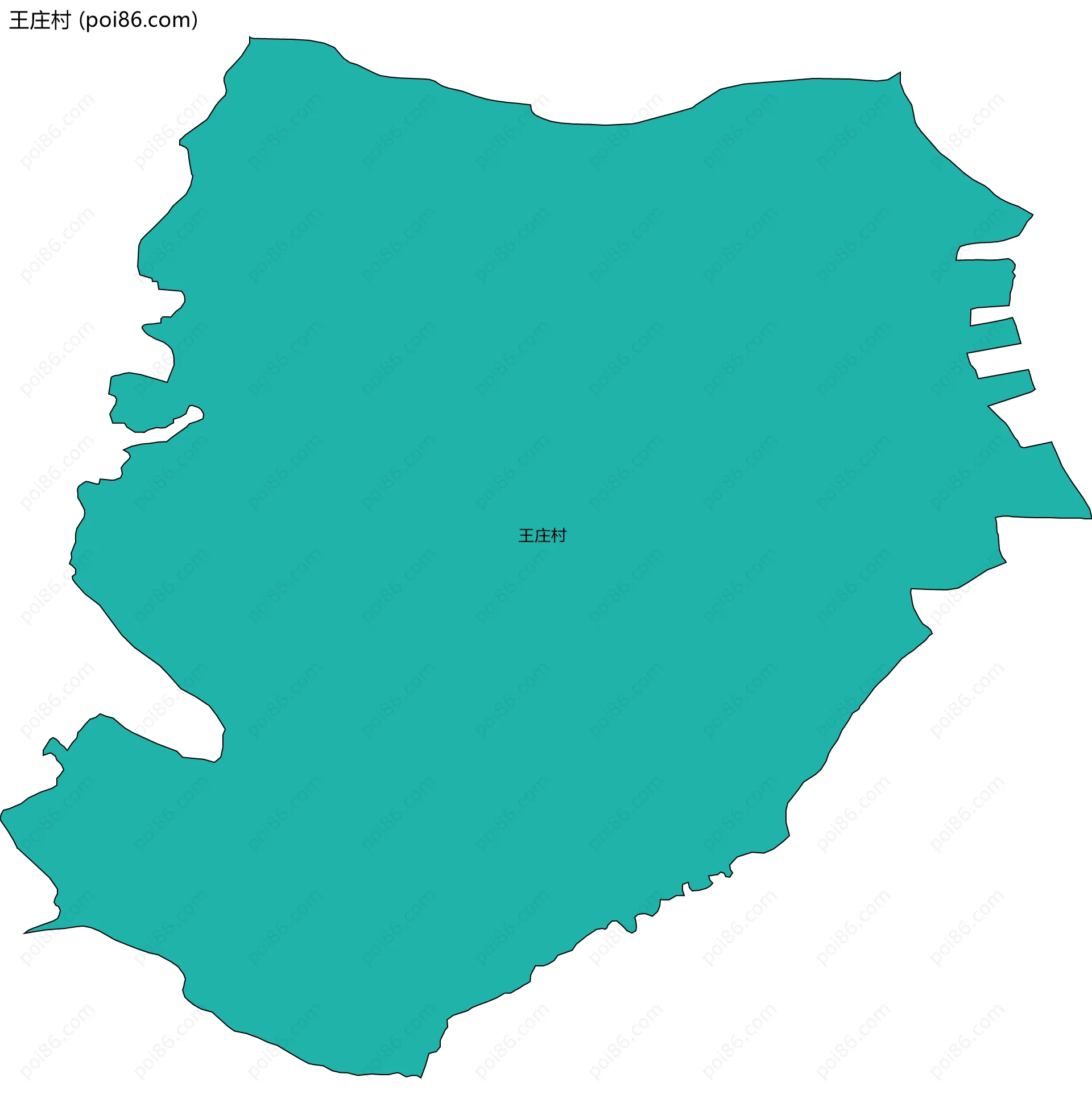 王庄村边界地图