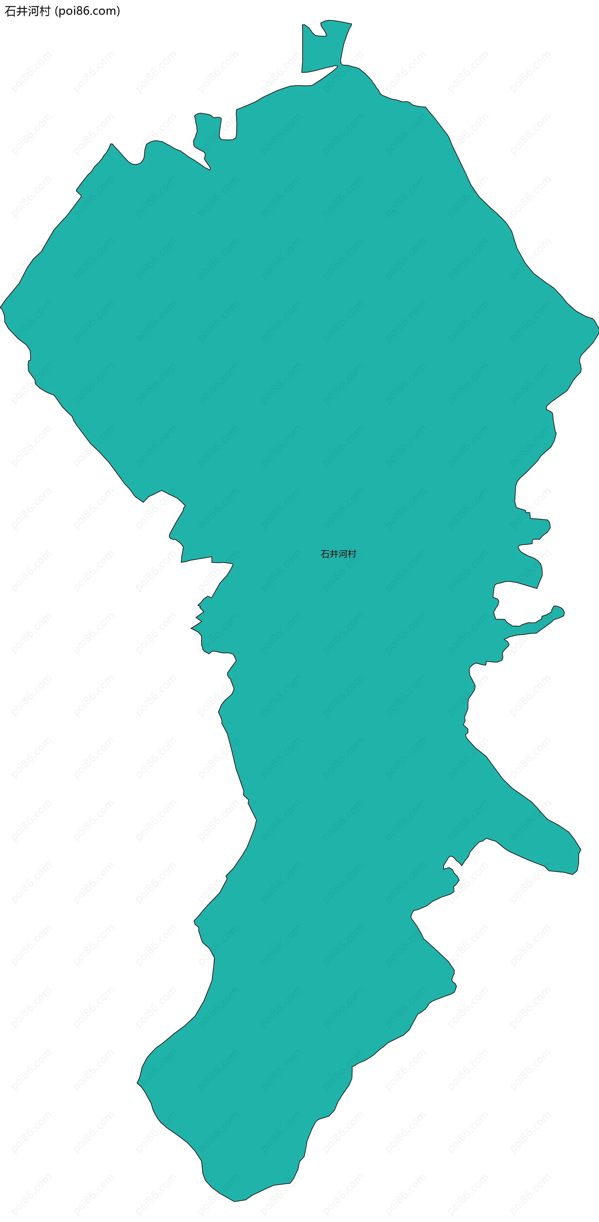 石井河村边界地图