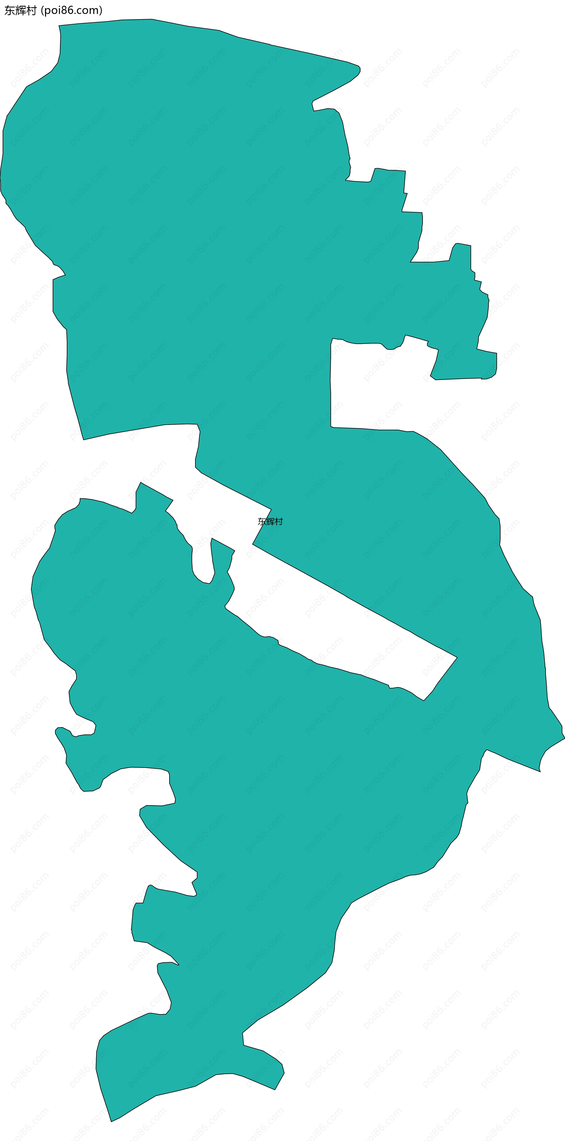 东辉村边界地图