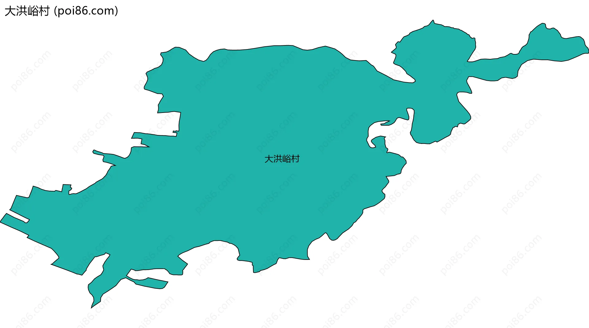 大洪峪村边界地图