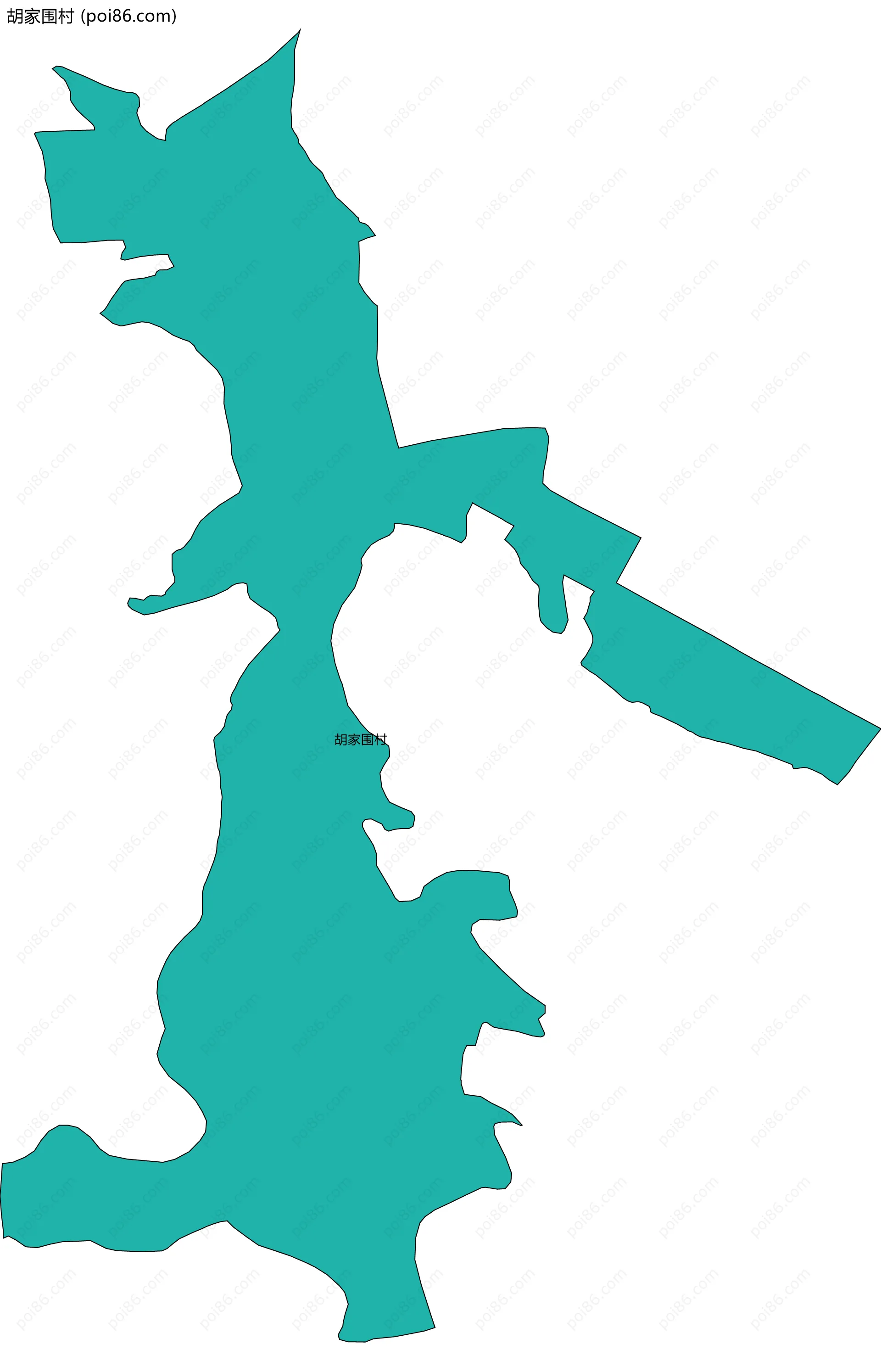 胡家围村边界地图