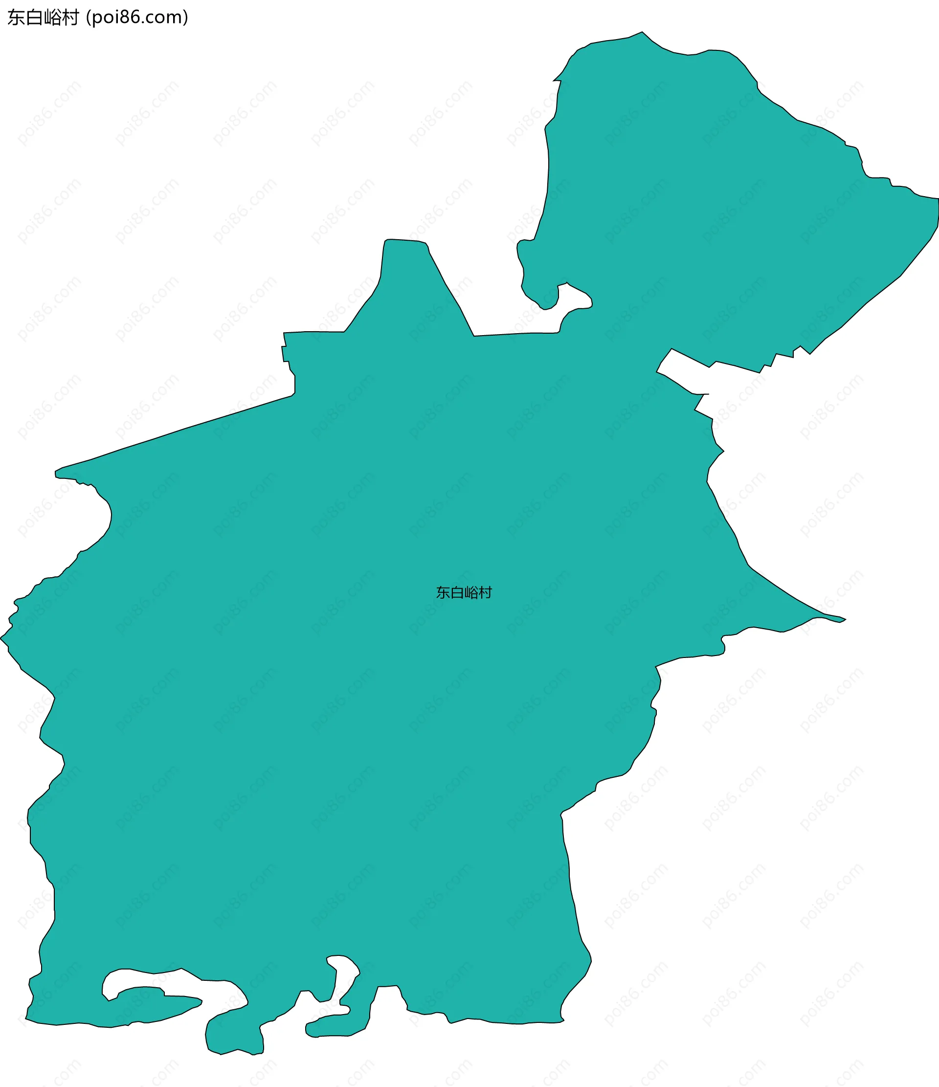 东白峪村边界地图