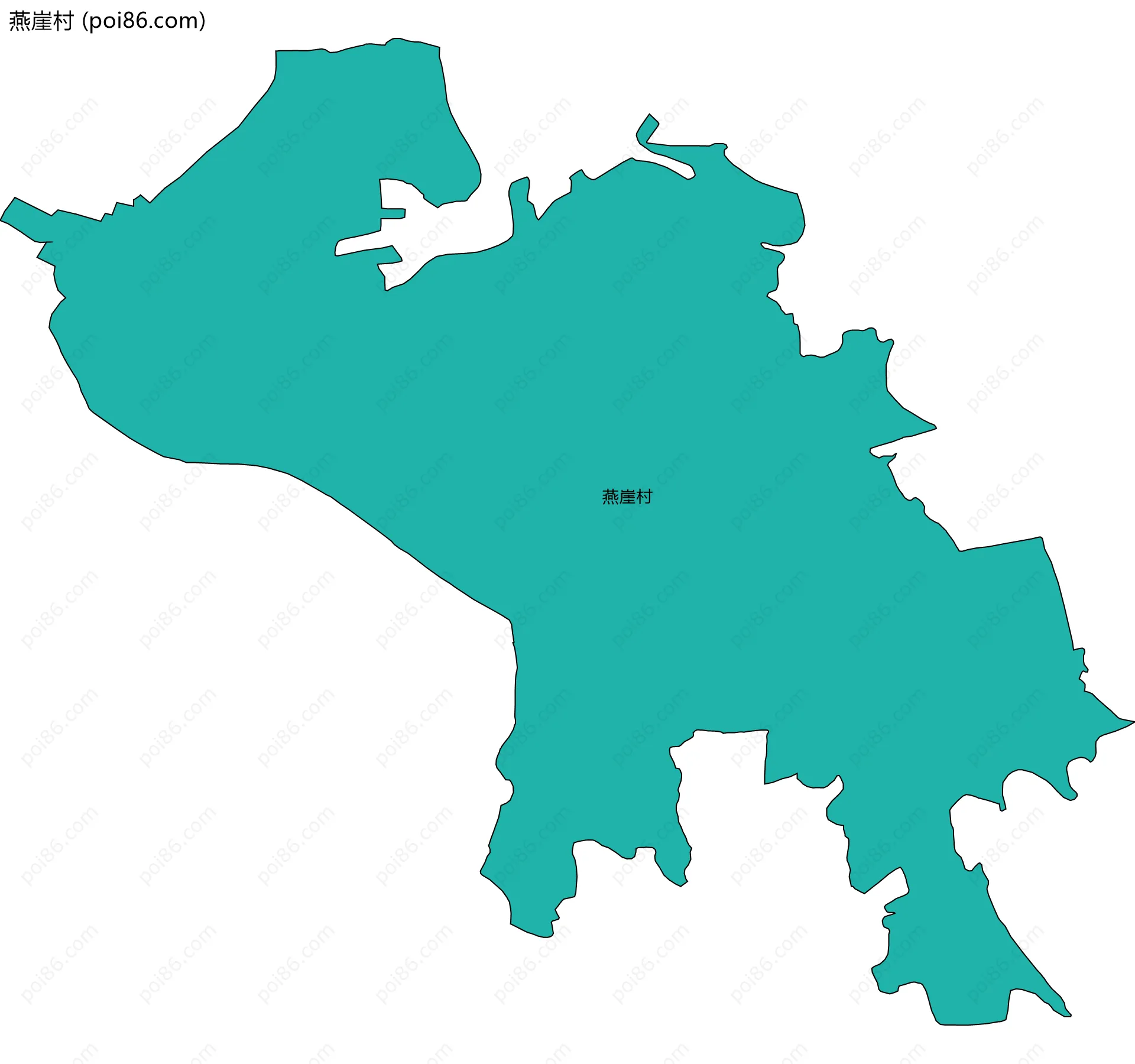 燕崖村边界地图