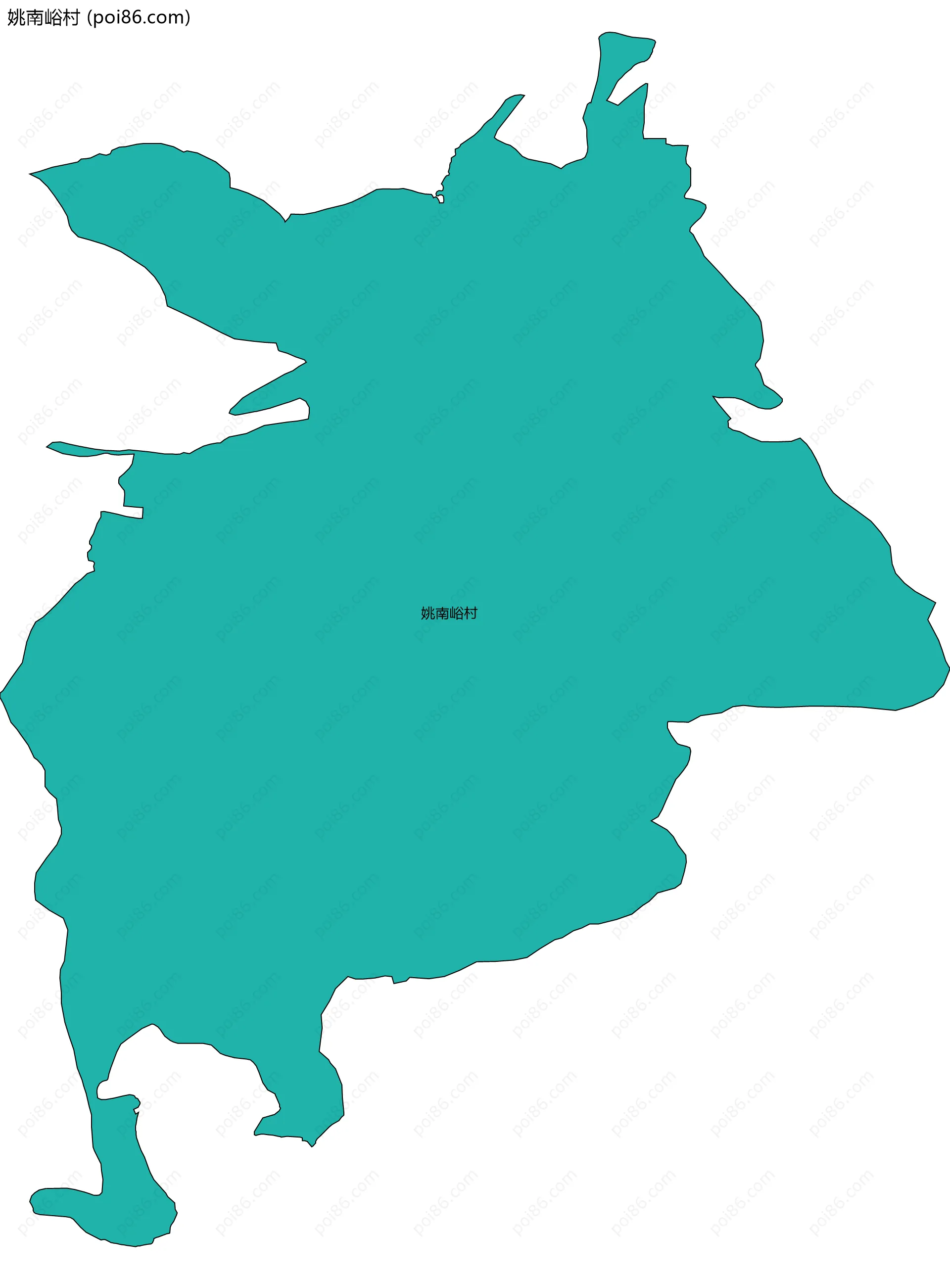 姚南峪村边界地图