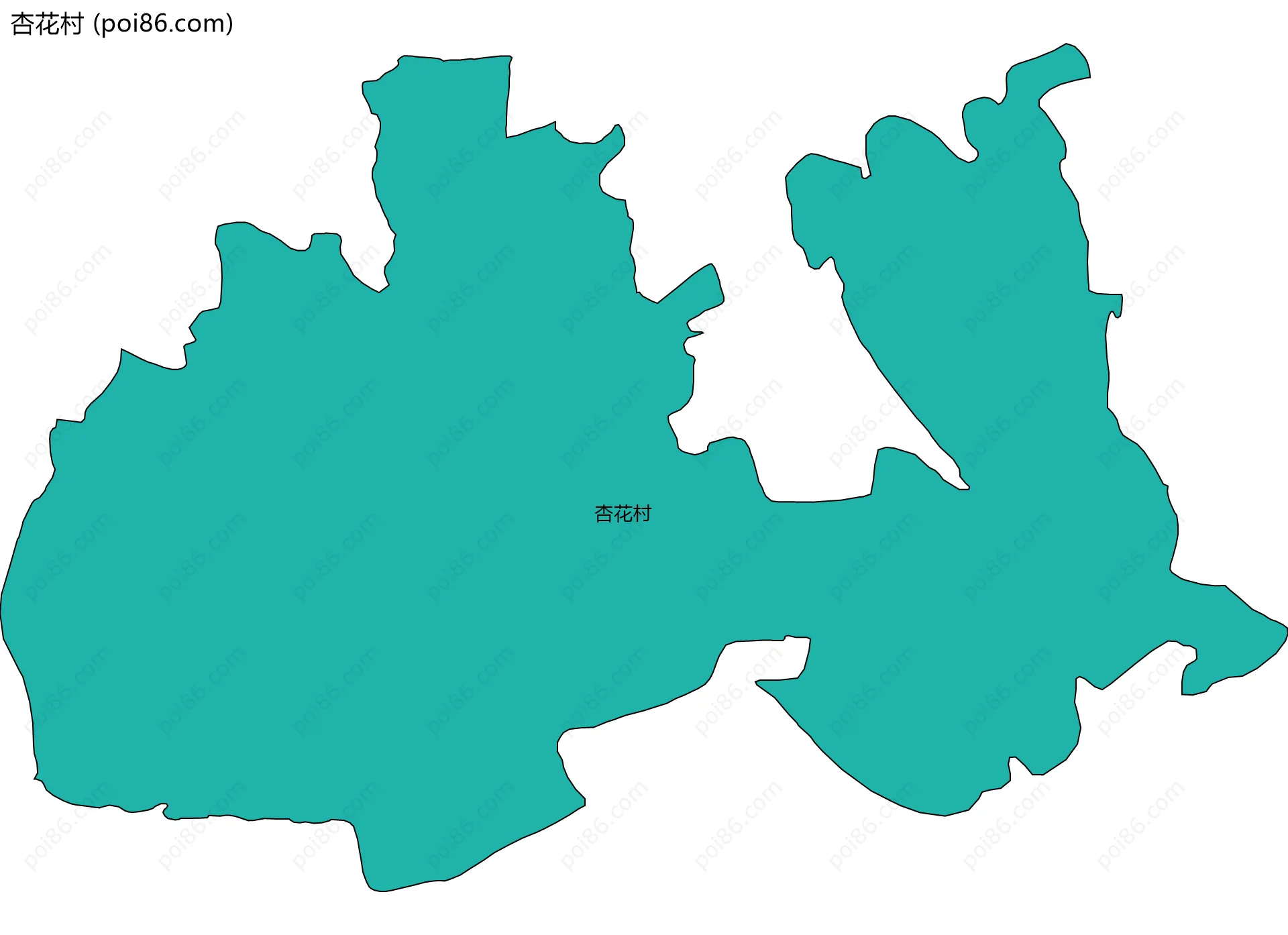 杏花村边界地图