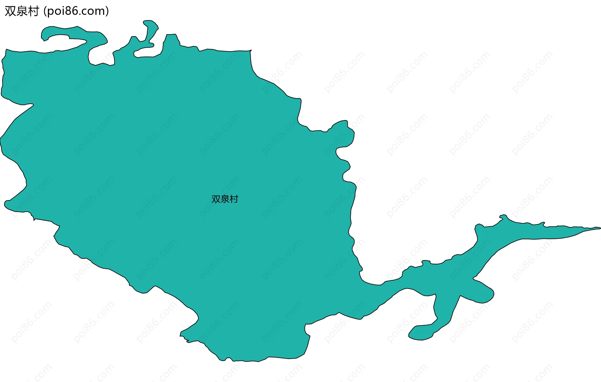 双泉村边界地图