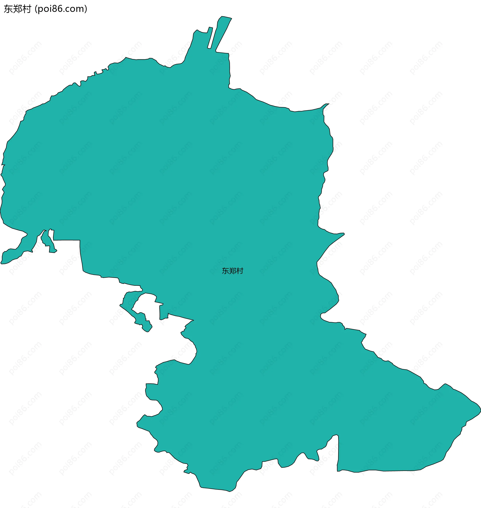 东郑村边界地图